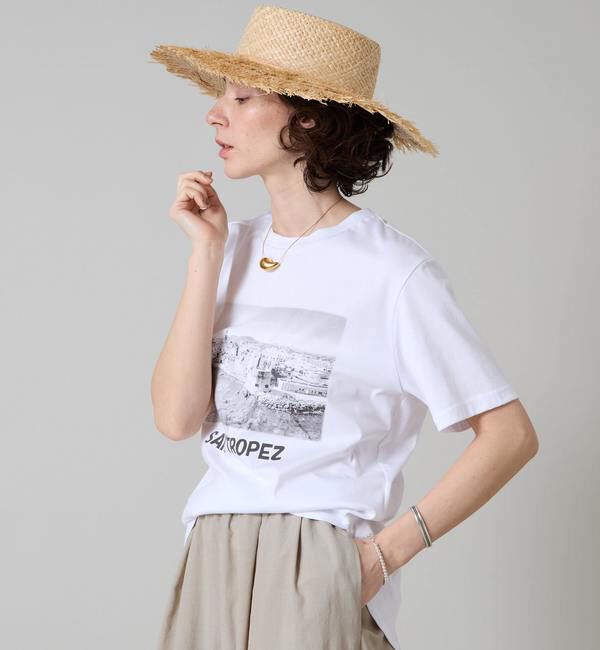 Liesse「フォト半袖Tシャツ」|Tシャツ・カットソー|ホワイトA