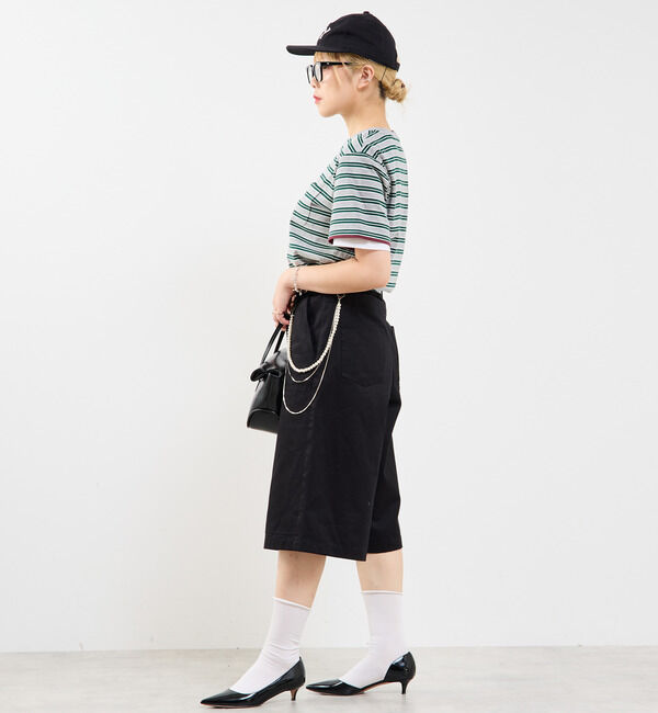 Soffitto「コットンボーダー半袖Tシャツ」|Tシャツ・カットソー|