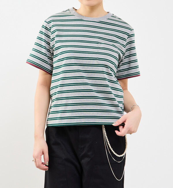 Soffitto「コットンボーダー半袖Tシャツ」|Tシャツ・カットソー|