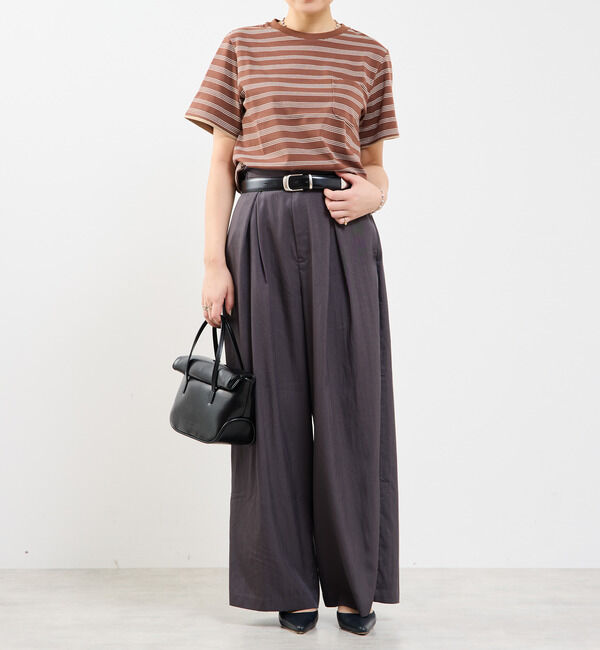 Soffitto「コットンボーダー半袖Tシャツ」|Tシャツ・カットソー|