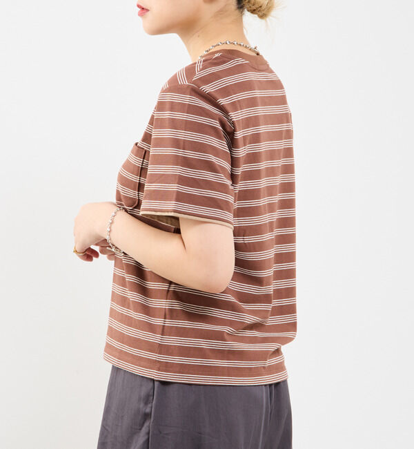 Soffitto「コットンボーダー半袖Tシャツ」|Tシャツ・カットソー|