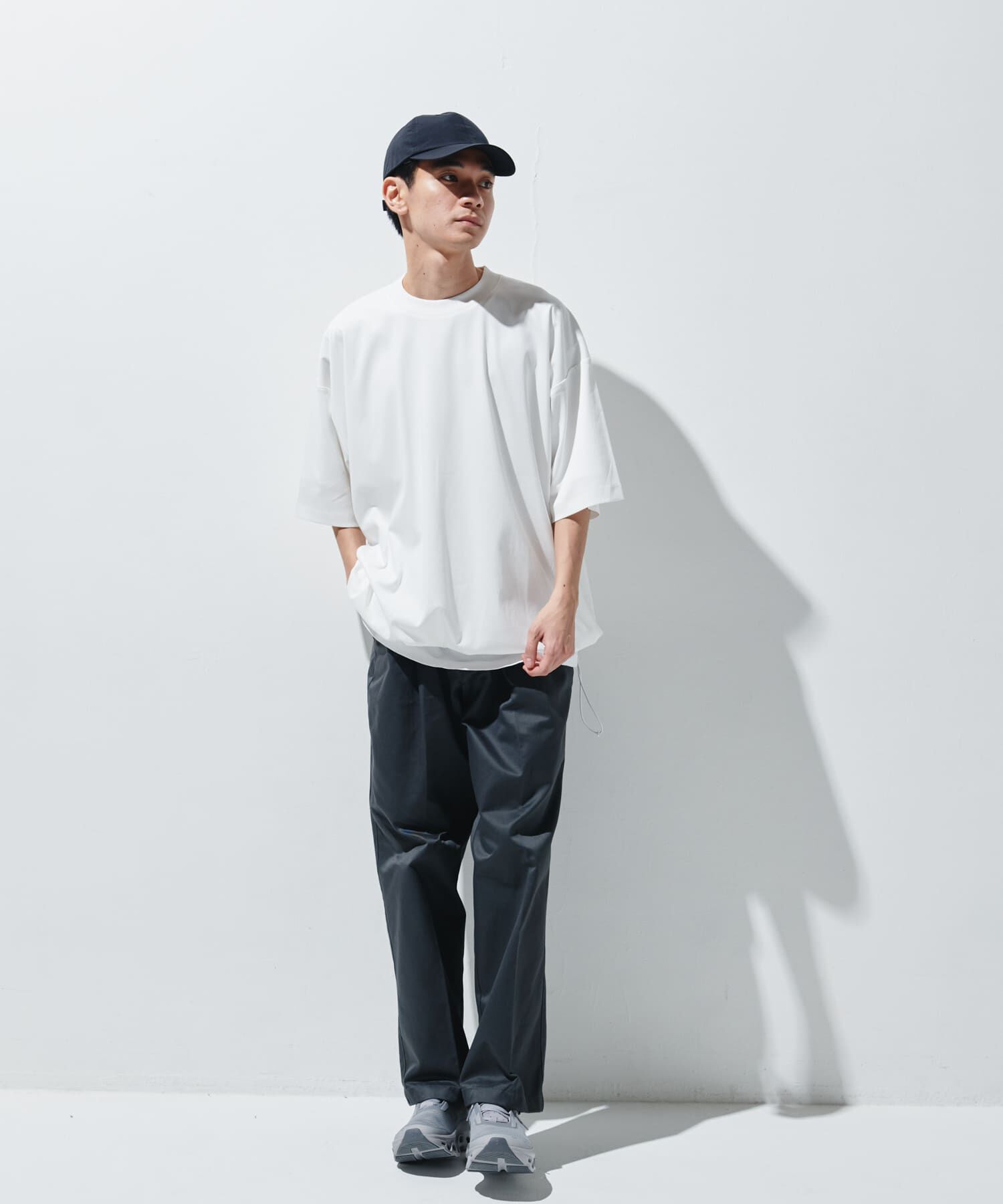 URBAN RESEARCH DOORS「『仁村紗和さん着用』『UR TECH』サマシェア ドロストTシャツ」|Tシャツ・カットソー|