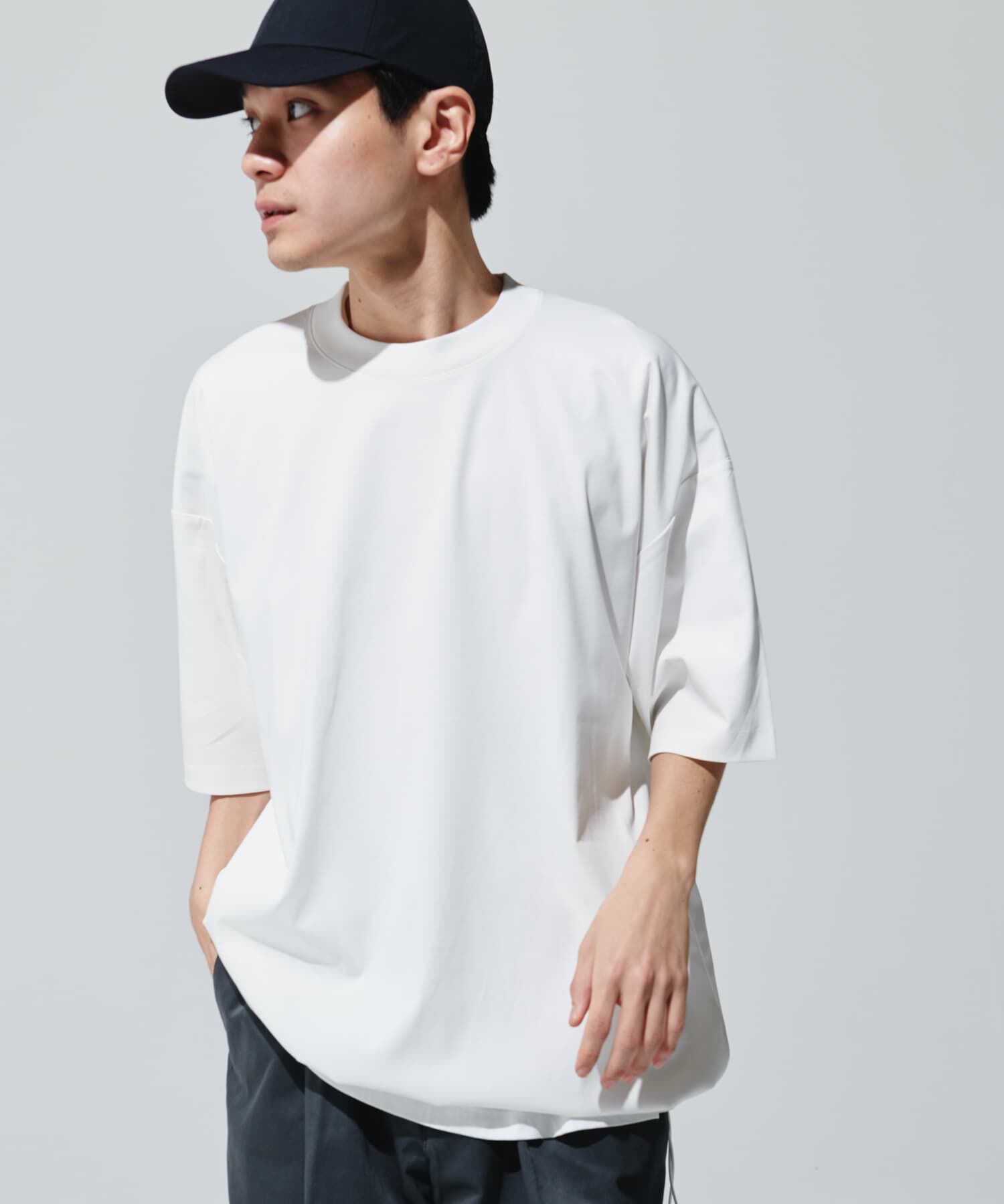 URBAN RESEARCH DOORS「『仁村紗和さん着用』『UR TECH』サマシェア ドロストTシャツ」|Tシャツ・カットソー|