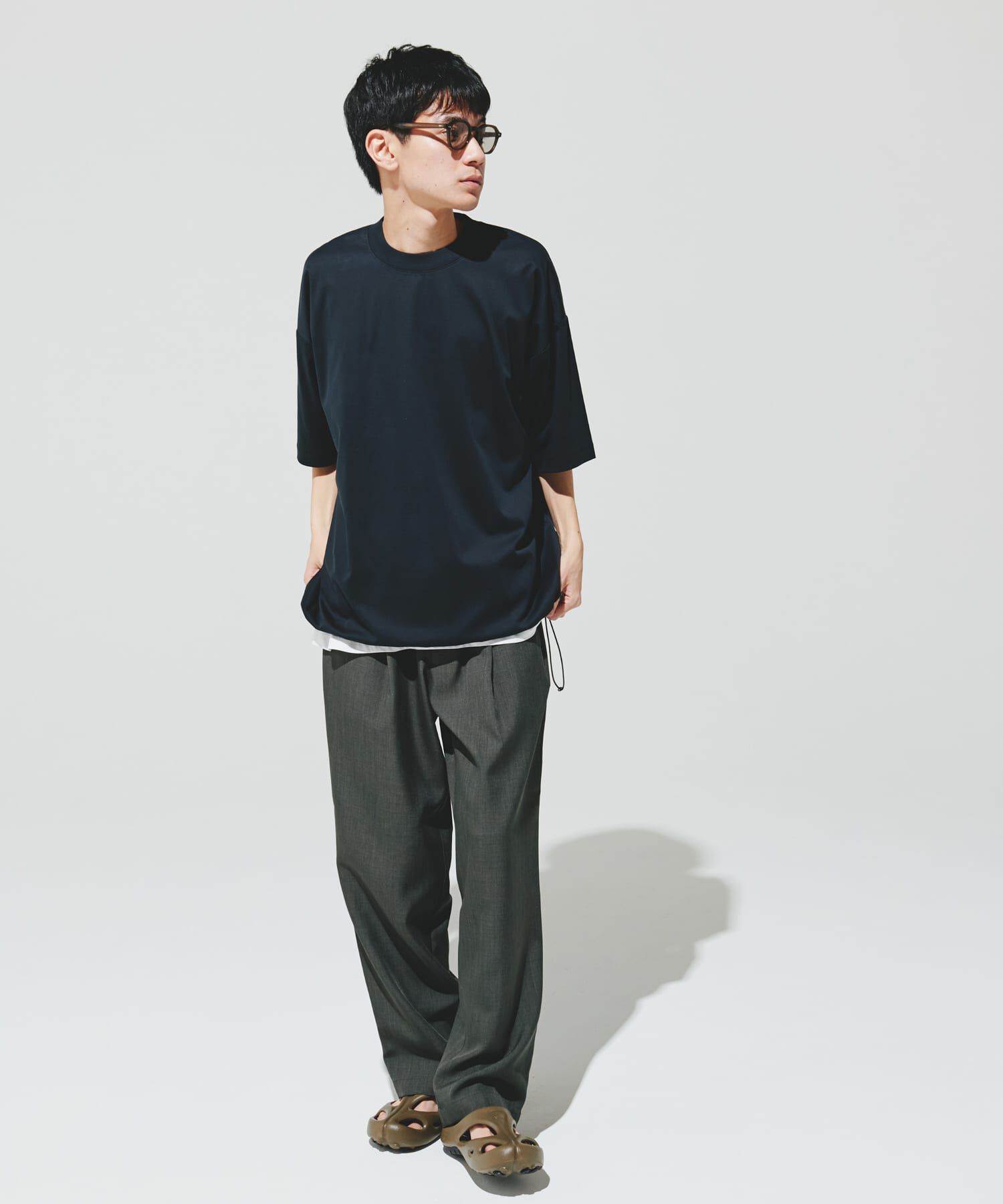 URBAN RESEARCH DOORS「『仁村紗和さん着用』『UR TECH』サマシェア ドロストTシャツ」|Tシャツ・カットソー|