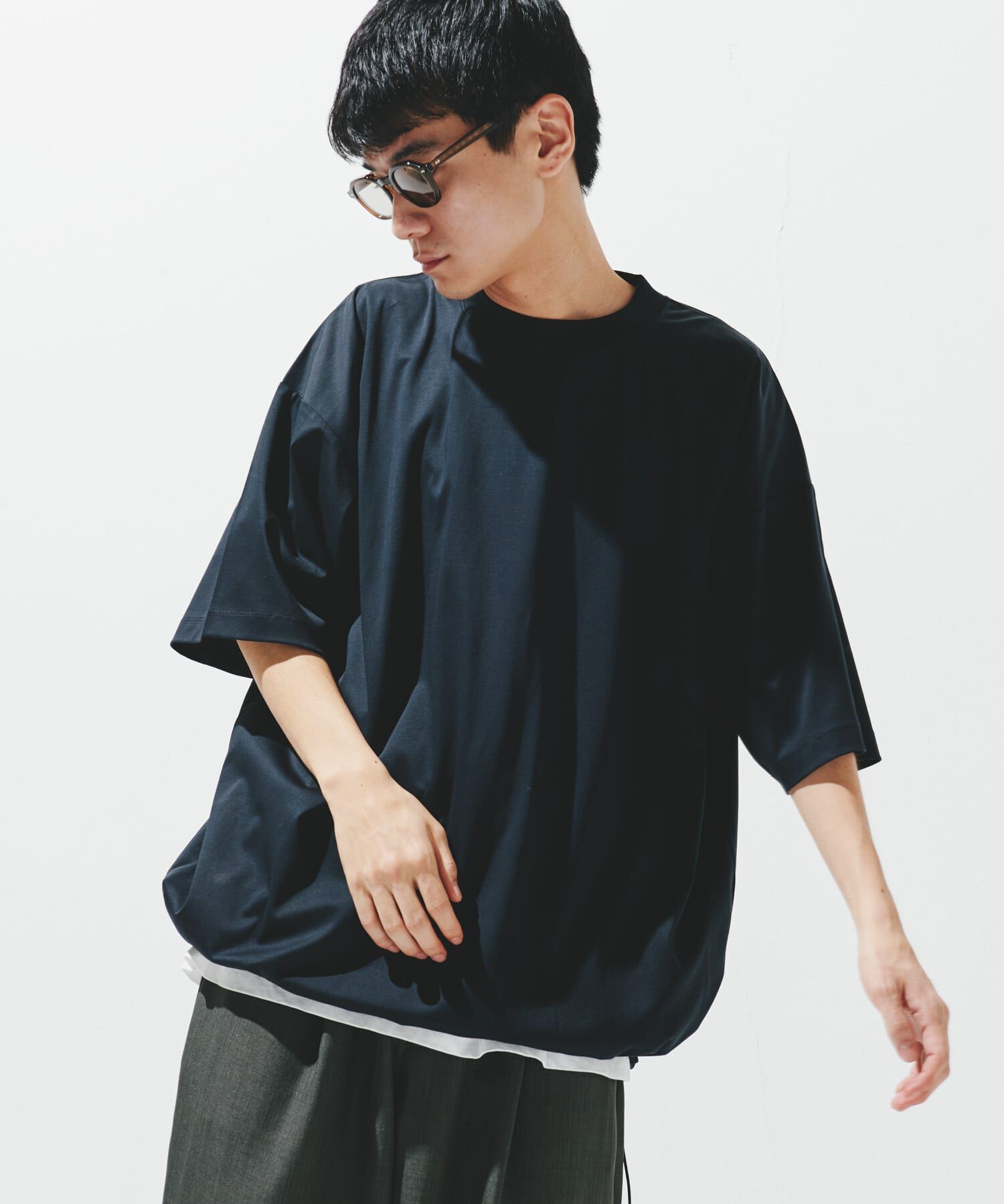 URBAN RESEARCH DOORS「『仁村紗和さん着用』『UR TECH』サマシェア ドロストTシャツ」|Tシャツ・カットソー|