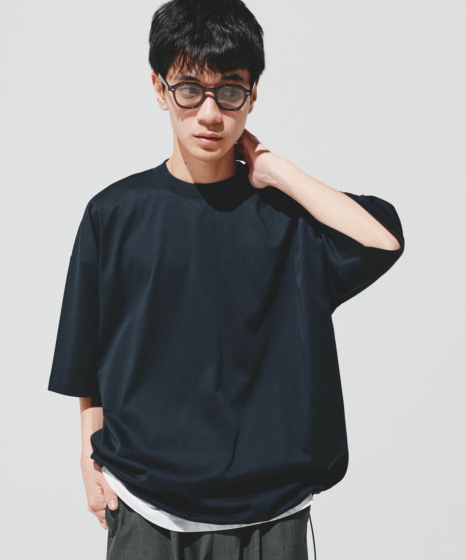URBAN RESEARCH DOORS「『仁村紗和さん着用』『UR TECH』サマシェア ドロストTシャツ」|Tシャツ・カットソー|