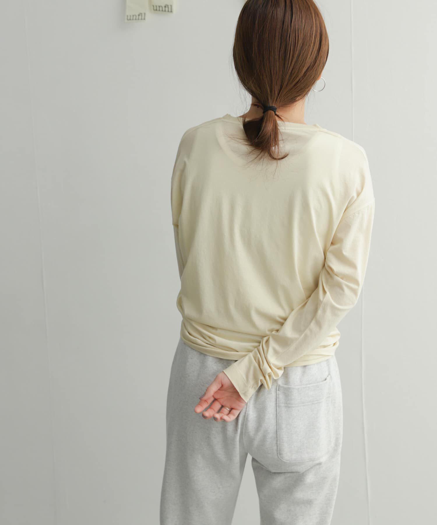 URBAN RESEARCH DOORS「『別注』unfil&times;DOORS　high twist cotton L/S t-shirts」|Tシャツ・カットソー|