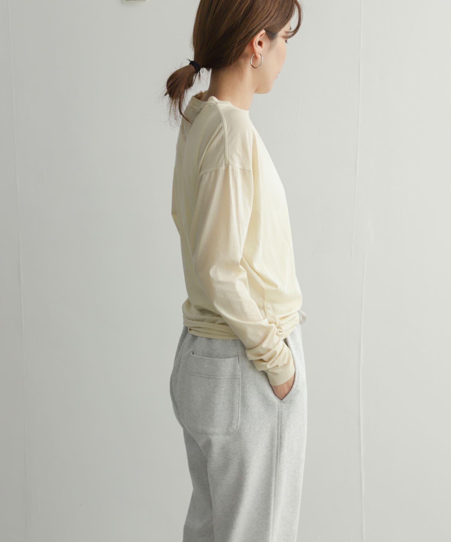 URBAN RESEARCH DOORS「『別注』unfil&times;DOORS　high twist cotton L/S t-shirts」|Tシャツ・カットソー|