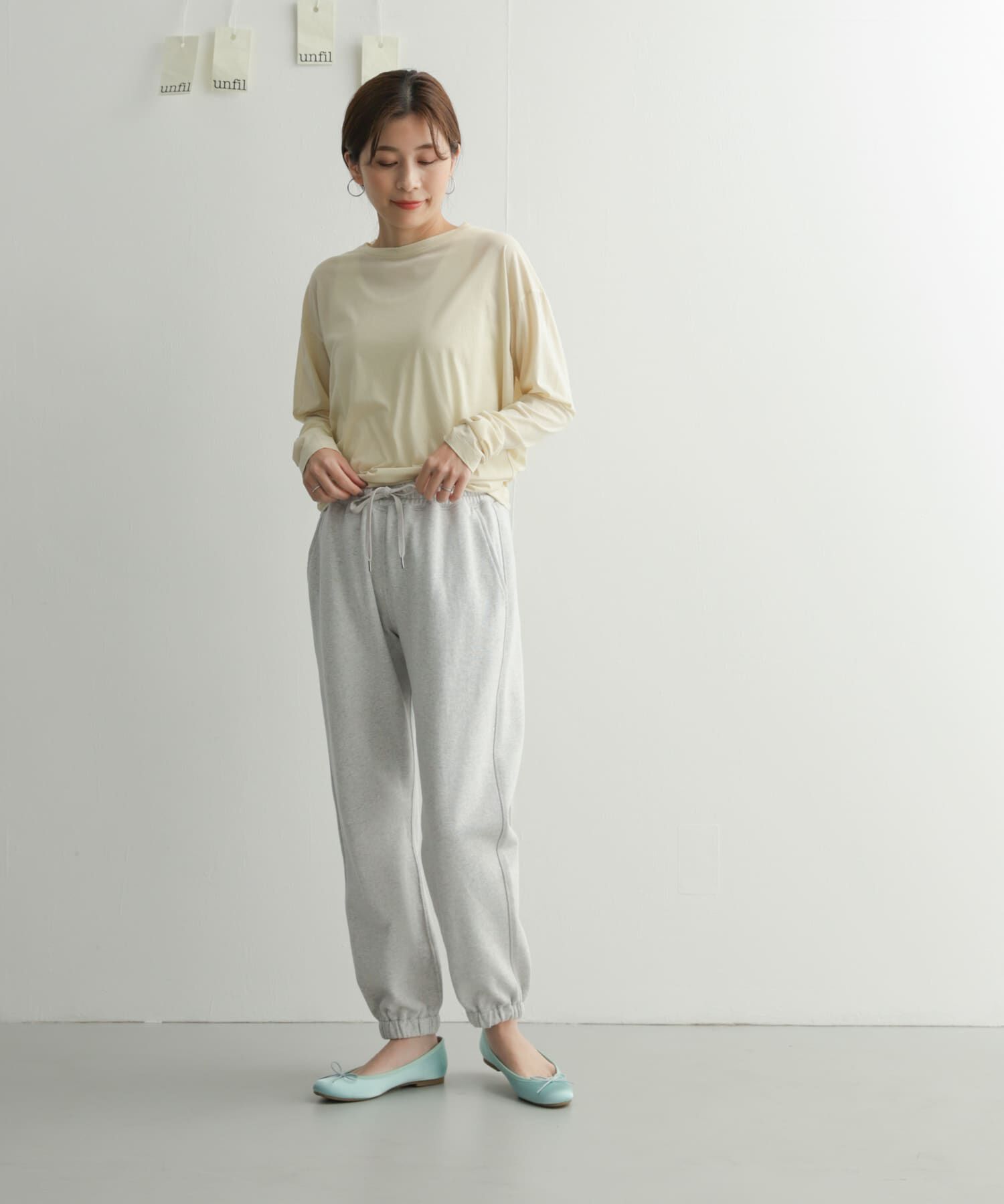 URBAN RESEARCH DOORS「『別注』unfil&times;DOORS　high twist cotton L/S t-shirts」|Tシャツ・カットソー|