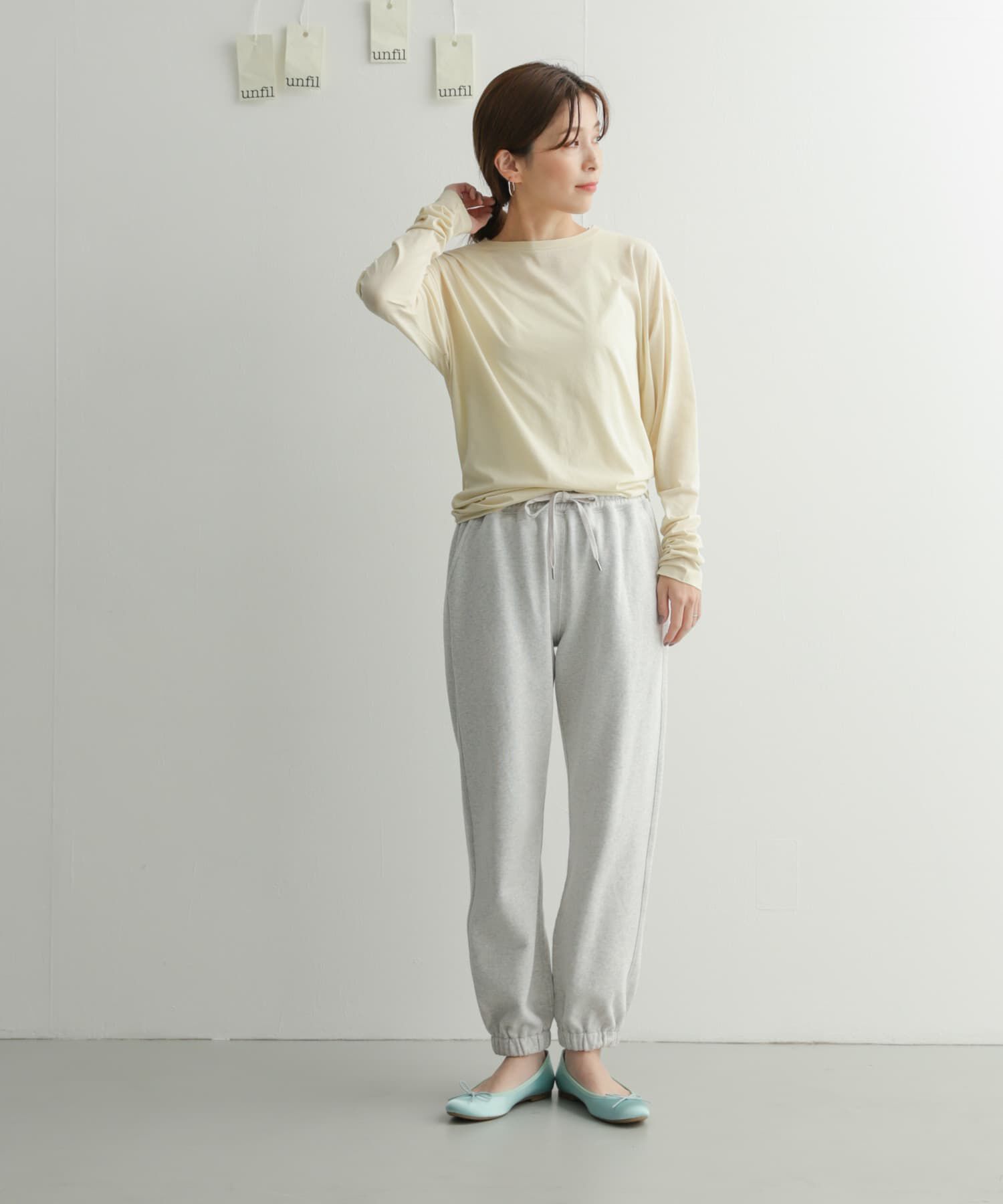 URBAN RESEARCH DOORS「『別注』unfil&times;DOORS　high twist cotton L/S t-shirts」|Tシャツ・カットソー|