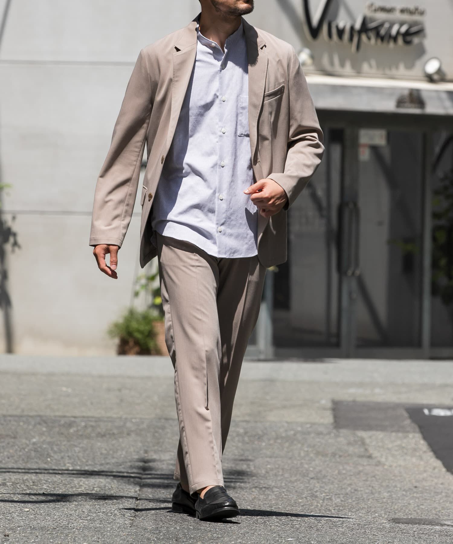 URBAN RESEARCH ROSSO「『防シワ』『XLサイズあり』ハイパフォーマンスリネンバンド半袖シャツ」|シャツ・ブラウス|