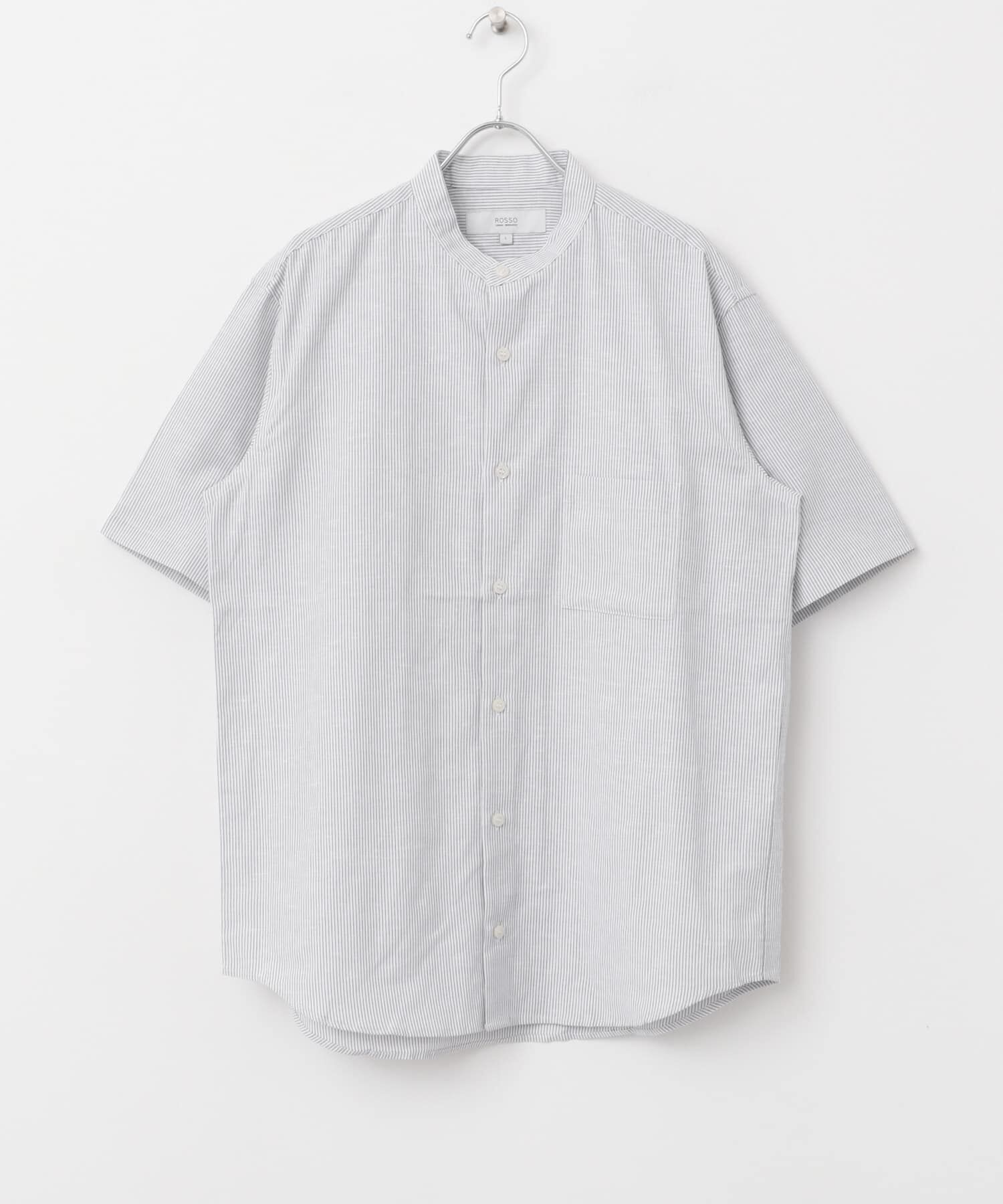 URBAN RESEARCH ROSSO「『防シワ』『XLサイズあり』ハイパフォーマンスリネンバンド半袖シャツ」|シャツ・ブラウス|
