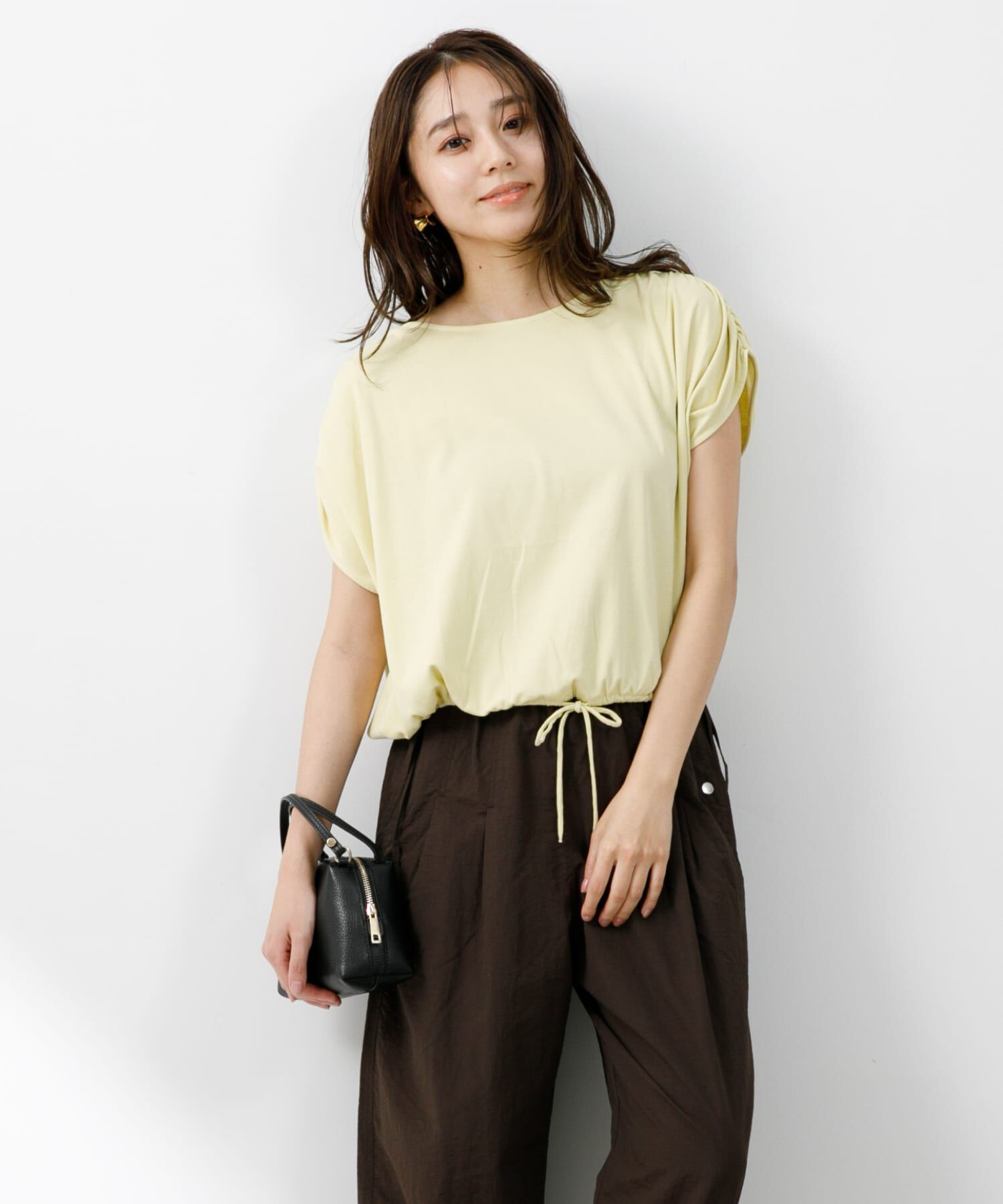 URBAN RESEARCH ROSSO「『UR TECH』F by ROSSO　UVCUTバックオープンクロップドTシャツ」|Tシャツ・カットソー|