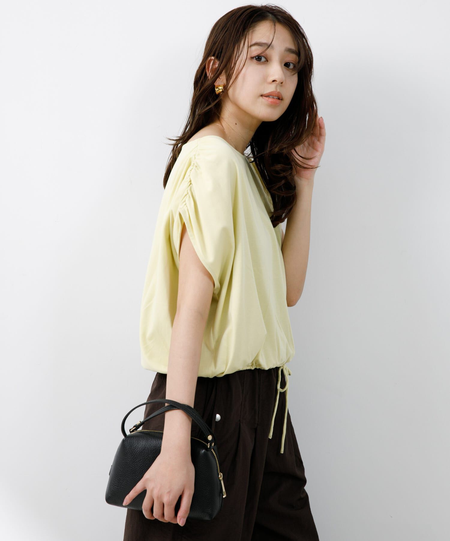 URBAN RESEARCH ROSSO「『UR TECH』F by ROSSO　UVCUTバックオープンクロップドTシャツ」|Tシャツ・カットソー|