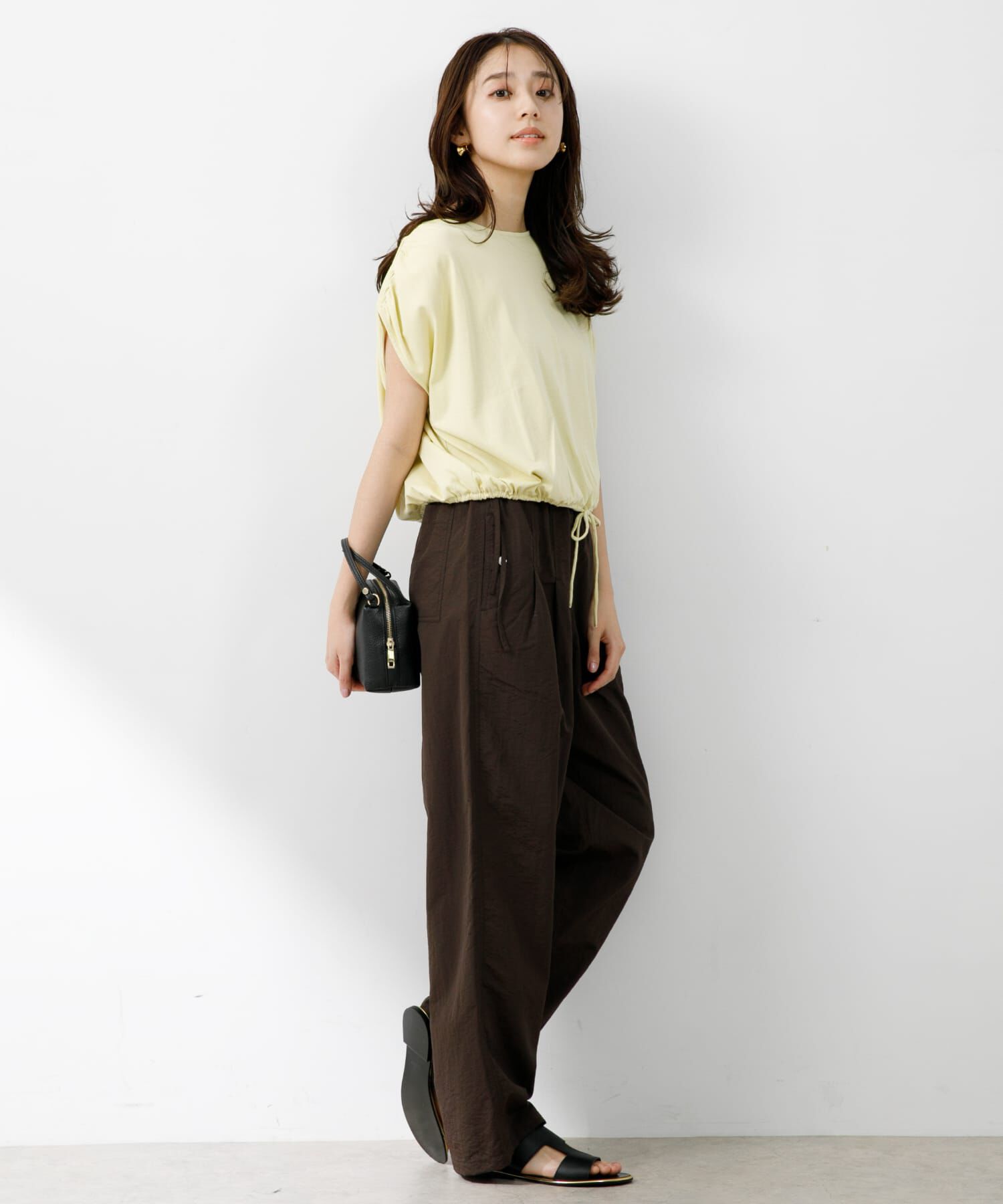 URBAN RESEARCH ROSSO「『UR TECH』F by ROSSO　UVCUTバックオープンクロップドTシャツ」|Tシャツ・カットソー|