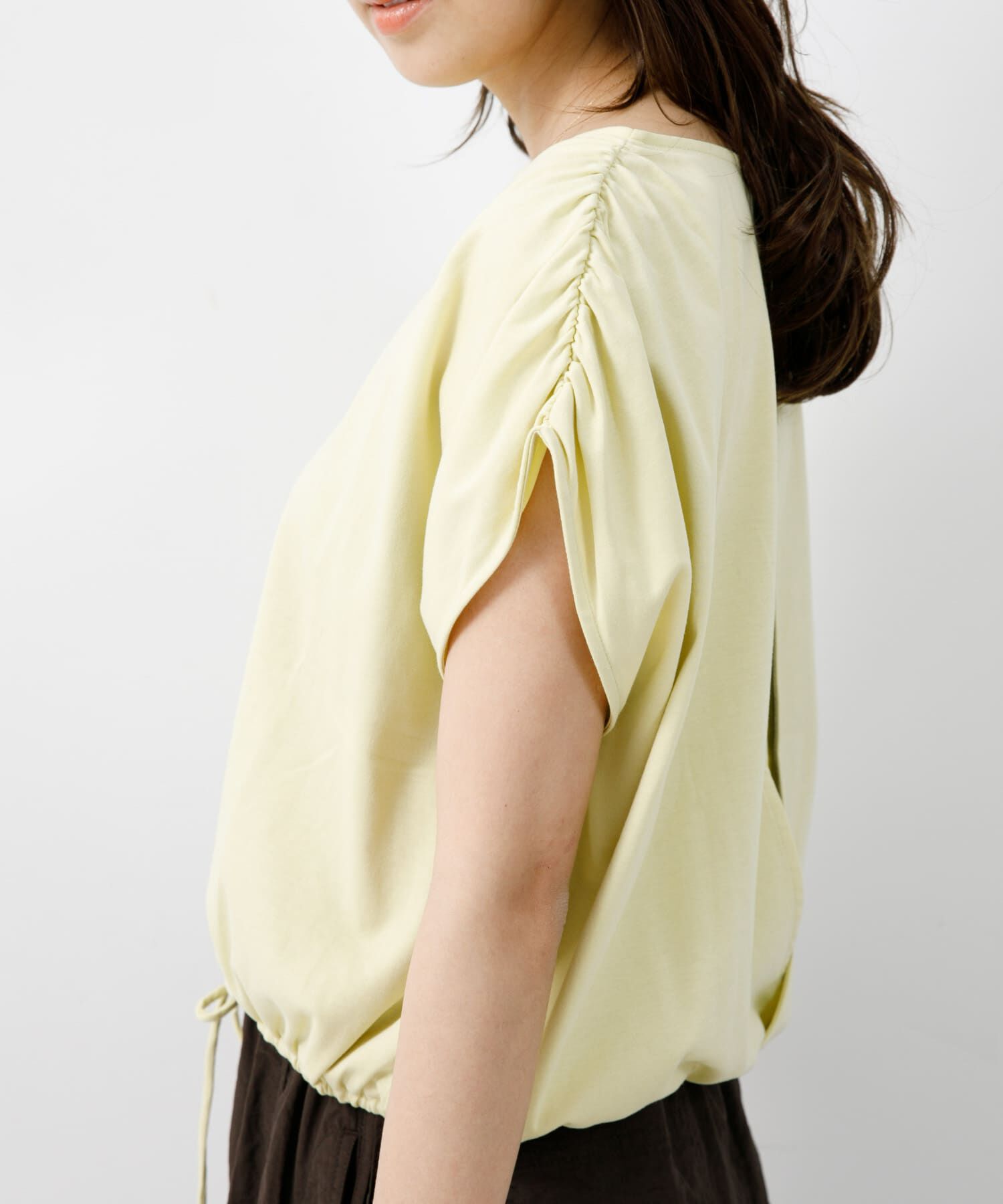 URBAN RESEARCH ROSSO「『UR TECH』F by ROSSO　UVCUTバックオープンクロップドTシャツ」|Tシャツ・カットソー|