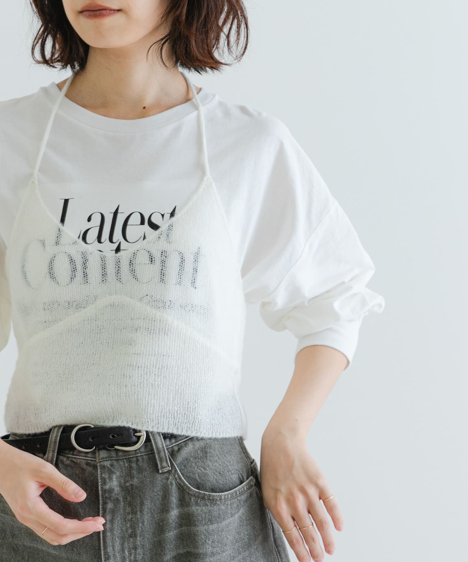 URBAN RESEARCH「ヘアリーニットビスチェ」|キャミソール|