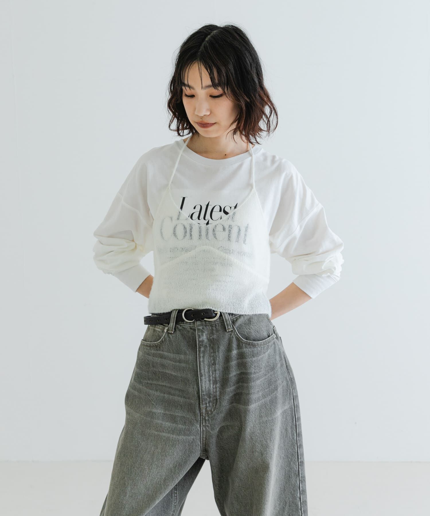 URBAN RESEARCH「ヘアリーニットビスチェ」|キャミソール|