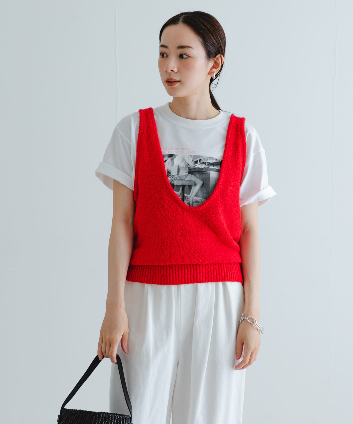 URBAN RESEARCH「ブークレ2WAYベスト」|ベスト・ジレ|レッド