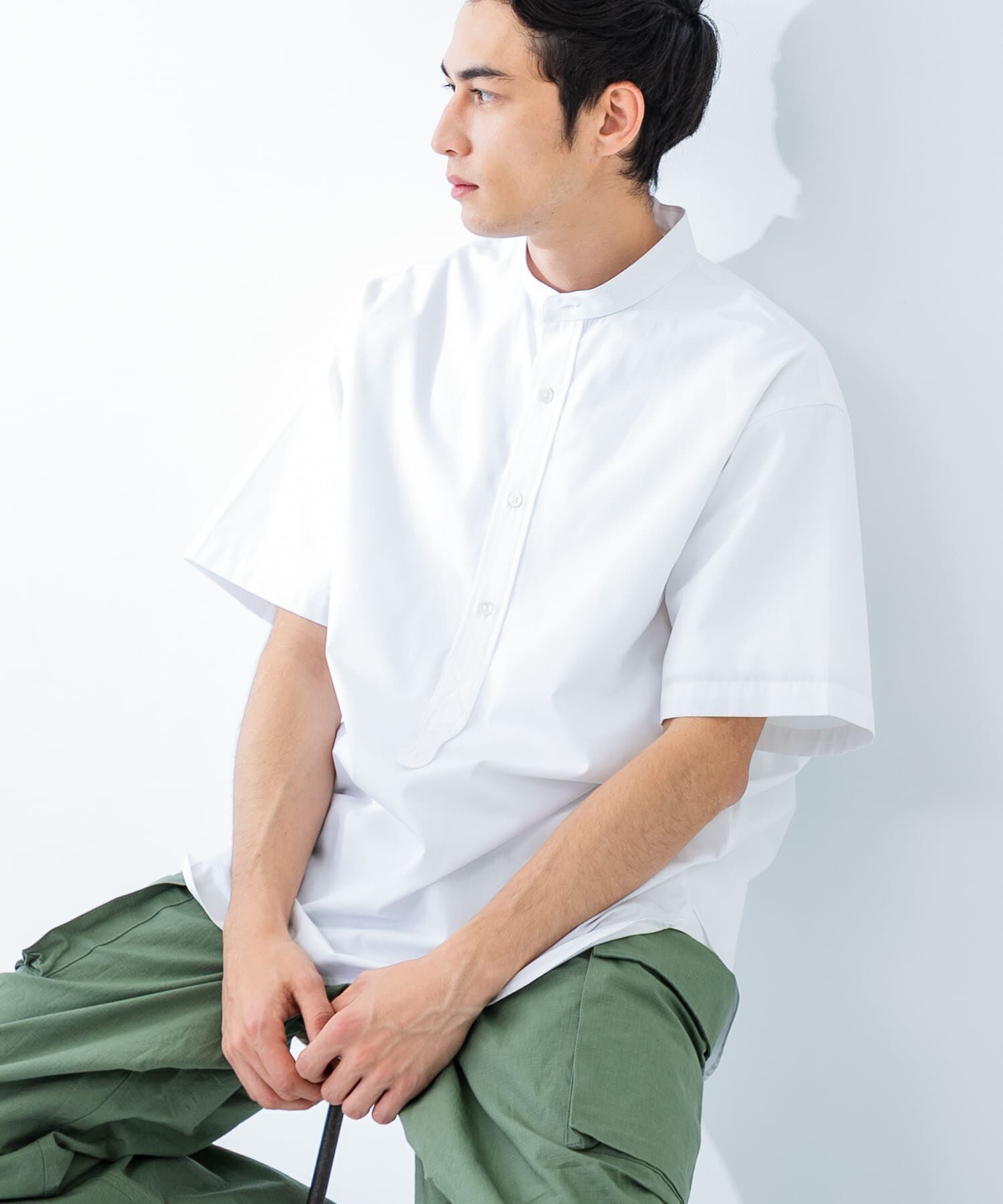 URBAN RESEARCH「new basic　THOMAS MASON BAND PULLOVER SHIRTS」|シャツ・ブラウス|