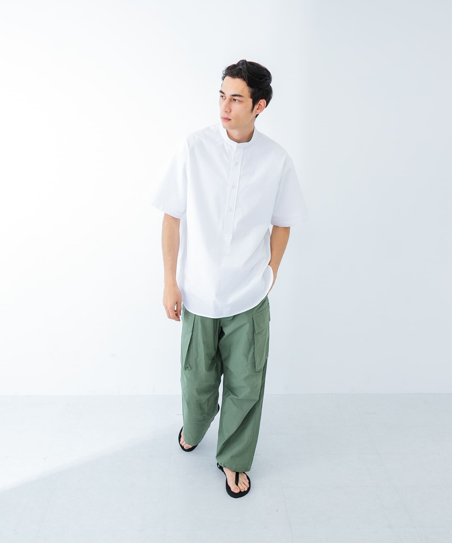 URBAN RESEARCH「new basic　THOMAS MASON BAND PULLOVER SHIRTS」|シャツ・ブラウス|