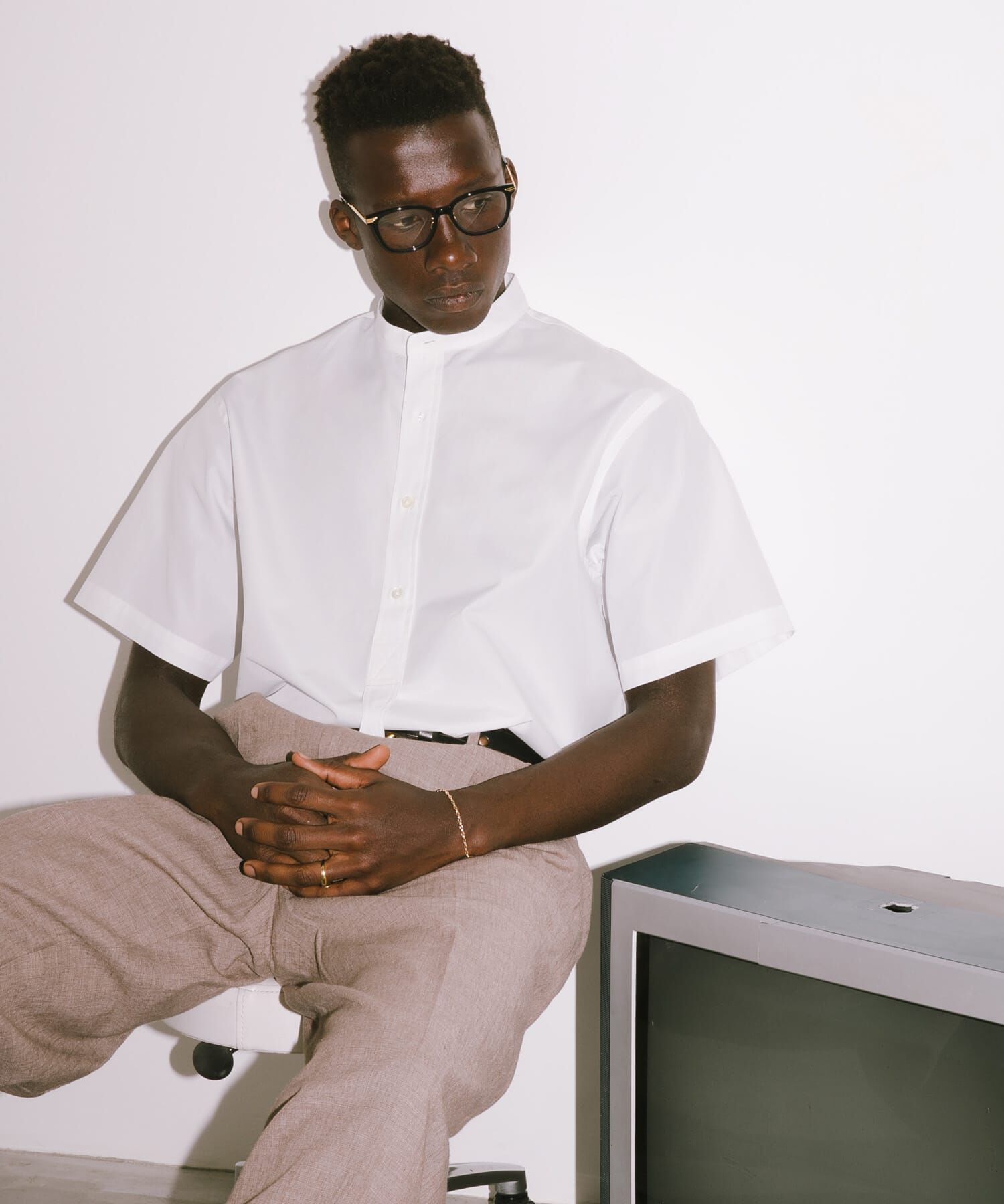 URBAN RESEARCH「new basic　THOMAS MASON BAND PULLOVER SHIRTS」|シャツ・ブラウス|