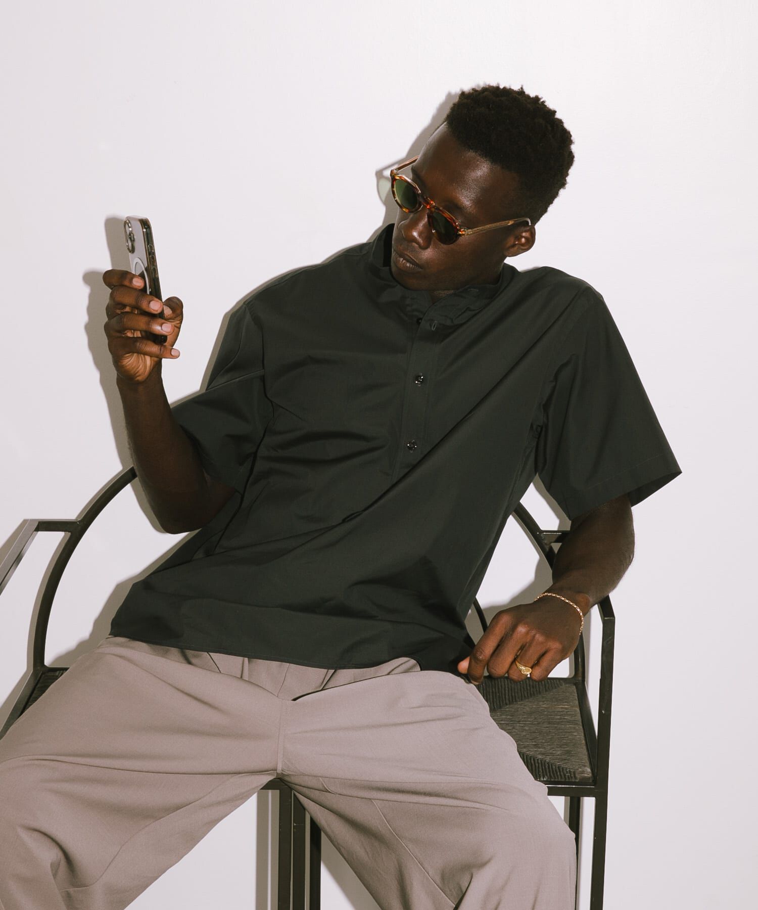 URBAN RESEARCH「new basic　THOMAS MASON BAND PULLOVER SHIRTS」|シャツ・ブラウス|