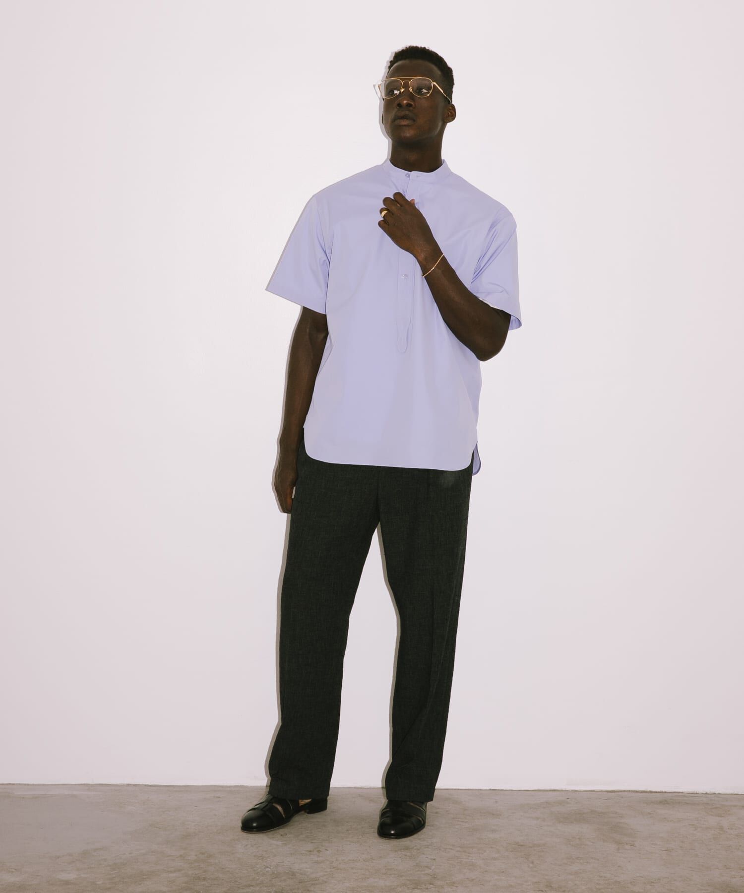 URBAN RESEARCH「new basic　THOMAS MASON BAND PULLOVER SHIRTS」|シャツ・ブラウス|