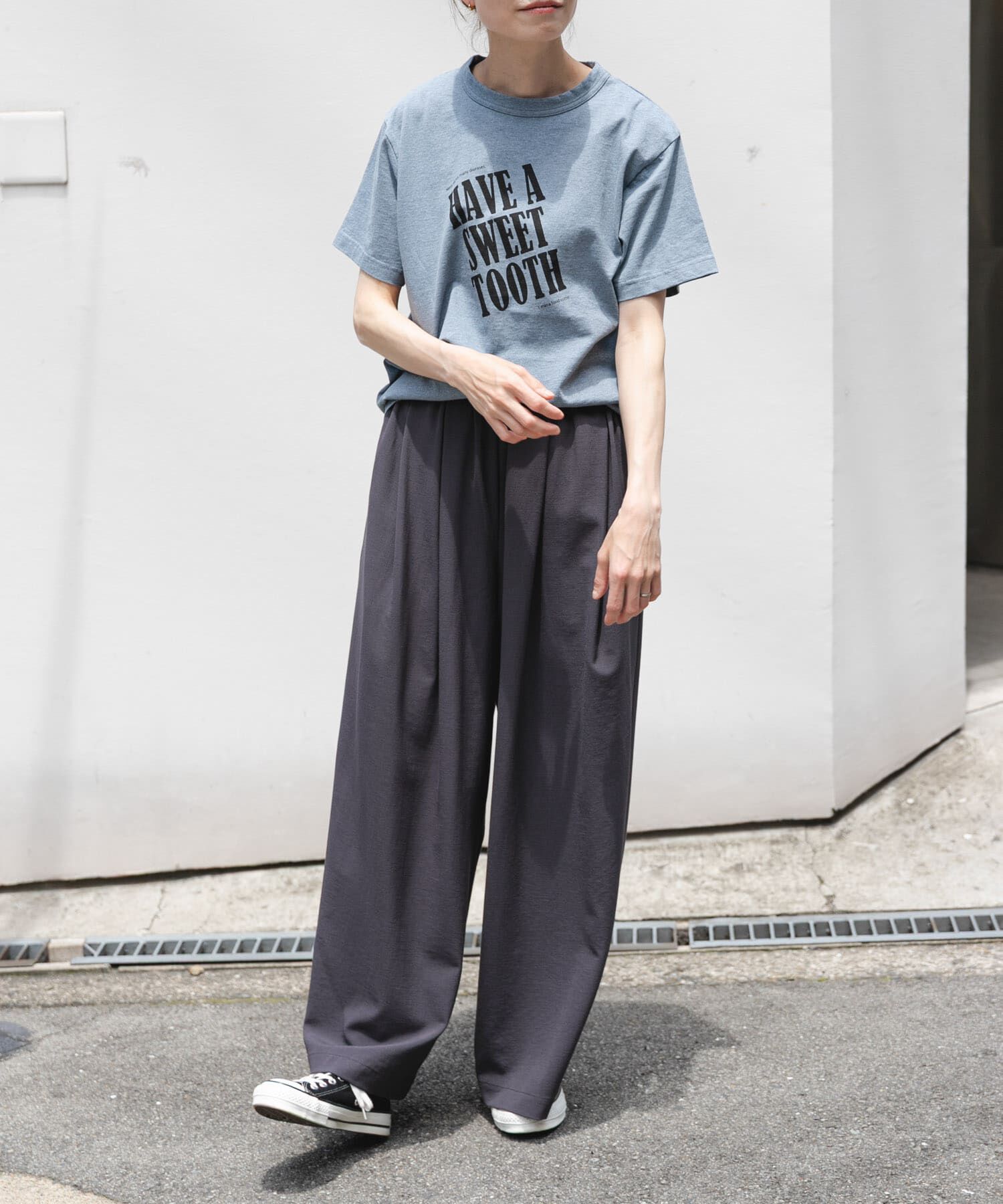 URBAN RESEARCH DOORS「FORK&SPOON　オーバーダイロゴTシャツ」|Tシャツ・カットソー|