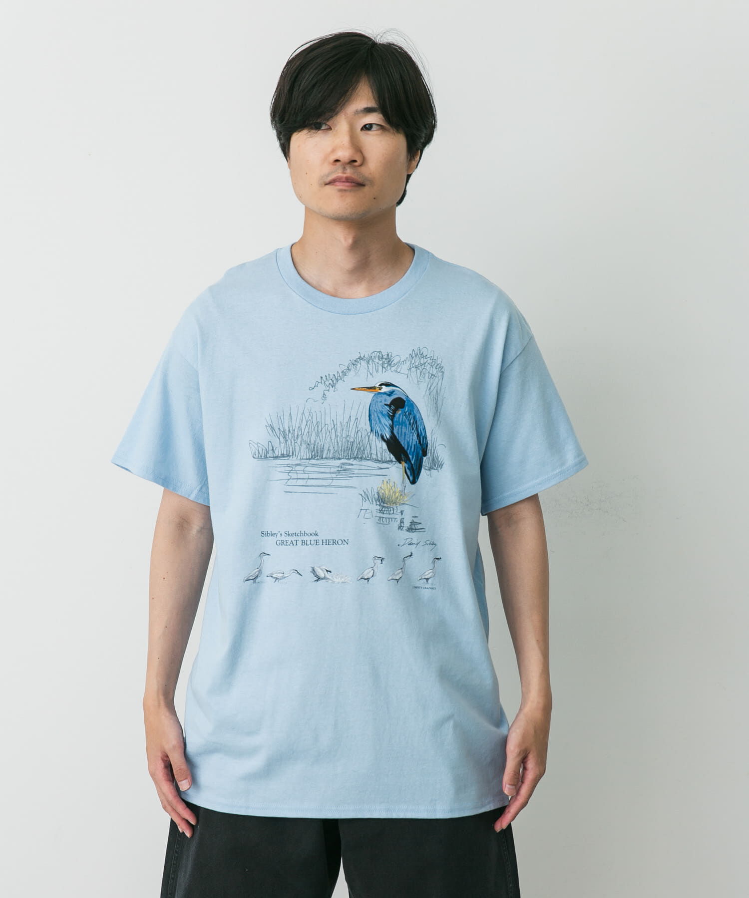 URBAN RESEARCH DOORS「LIBERTY GRAPHICS　Sibleys Great Blue Heron」|Tシャツ・カットソー|