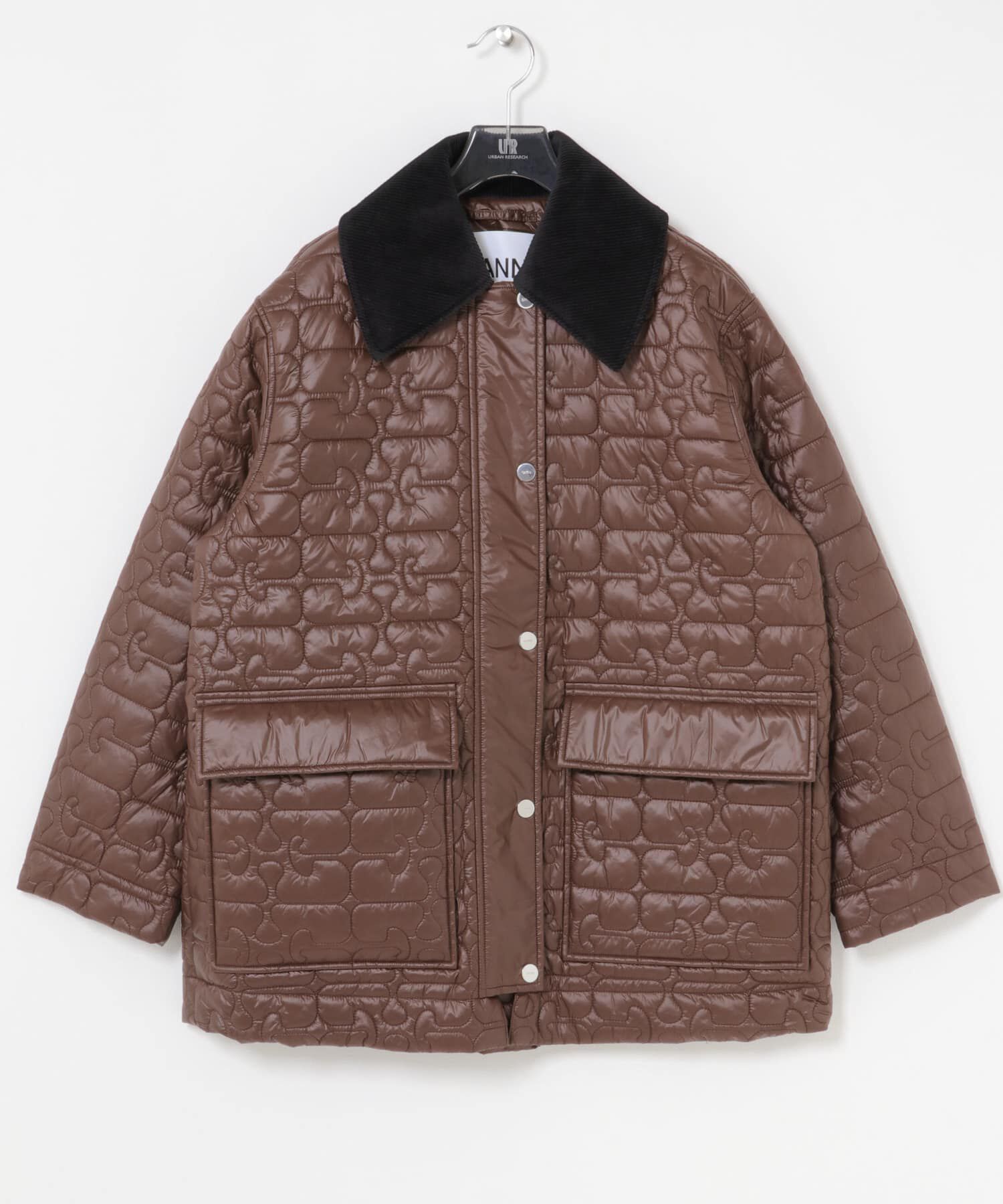 URBAN RESEARCH「GANNI　Shiny Quilt Midi Jacket」|ダウン|