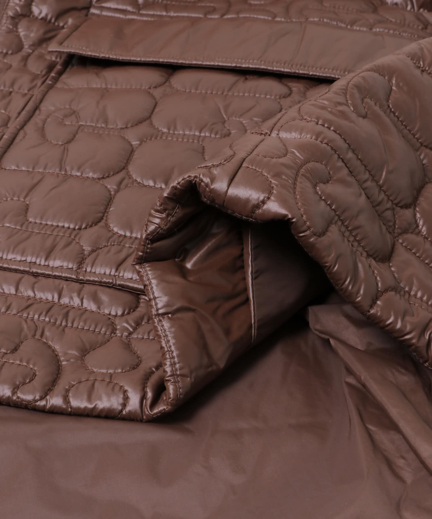 URBAN RESEARCH「GANNI　Shiny Quilt Midi Jacket」|ダウン|