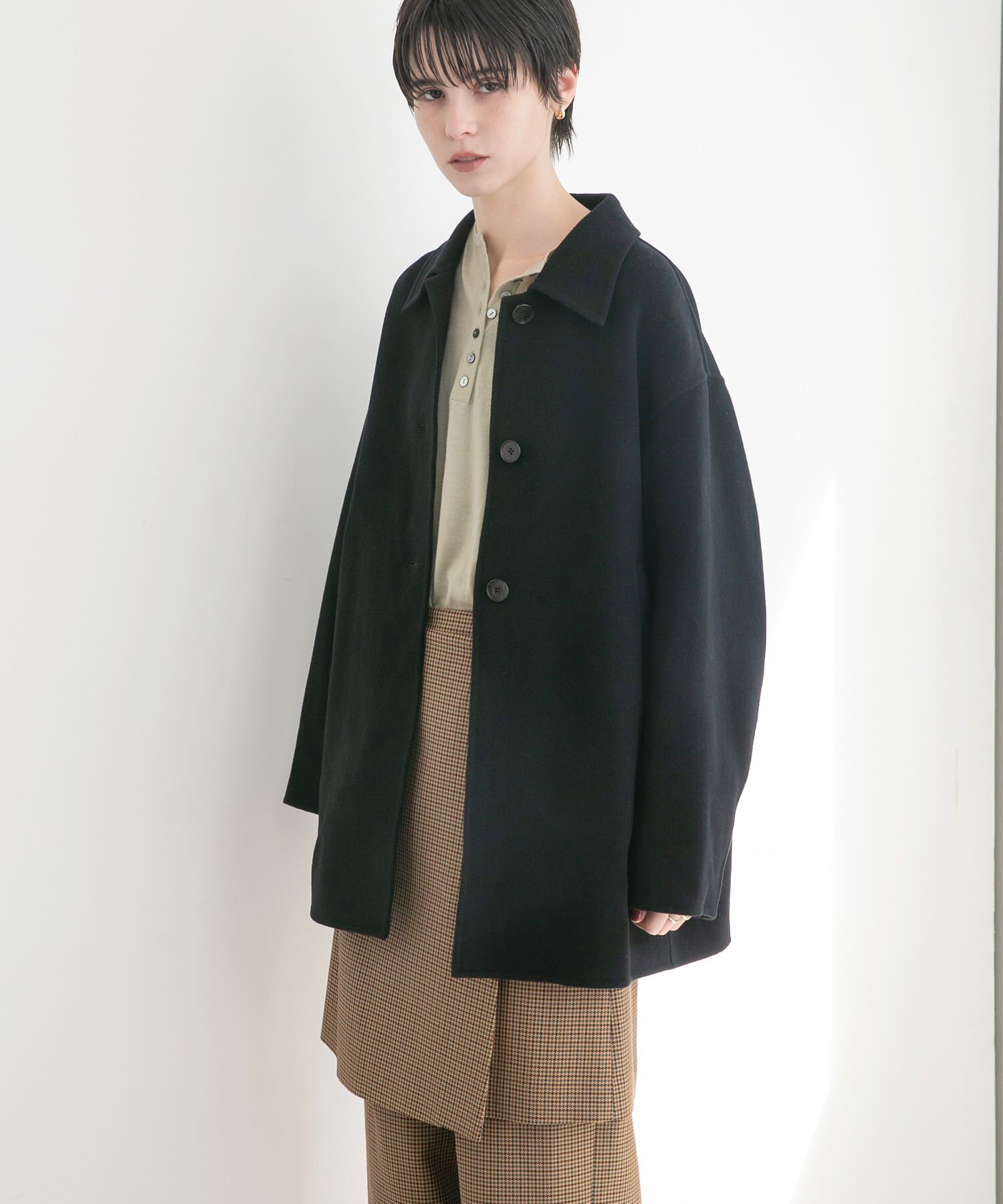 URBAN RESEARCH「スーパー140ステンカラーリバーミドルコート」|ステンカラーコート|