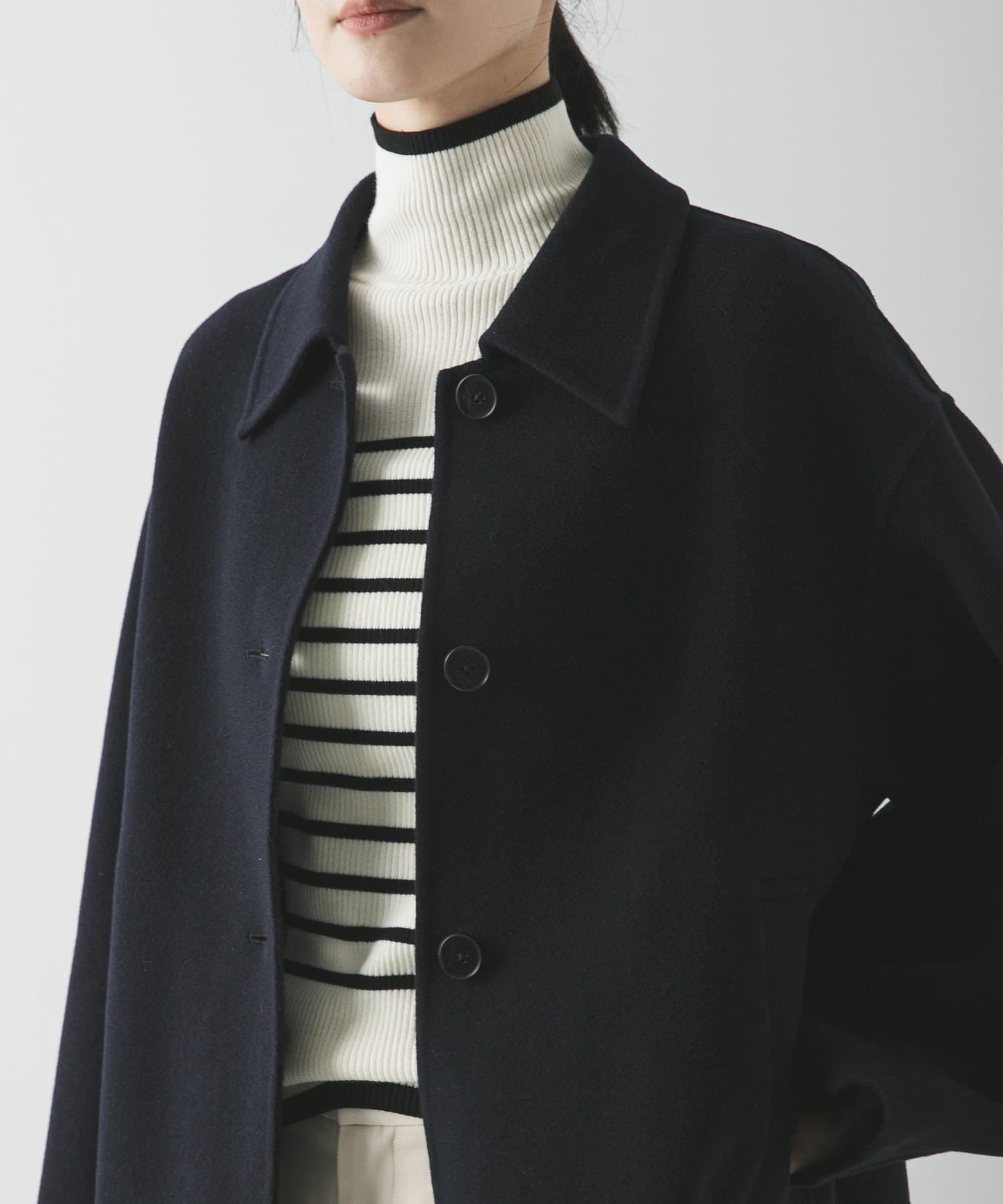 URBAN RESEARCH「スーパー140ステンカラーリバーミドルコート」|ステンカラーコート|