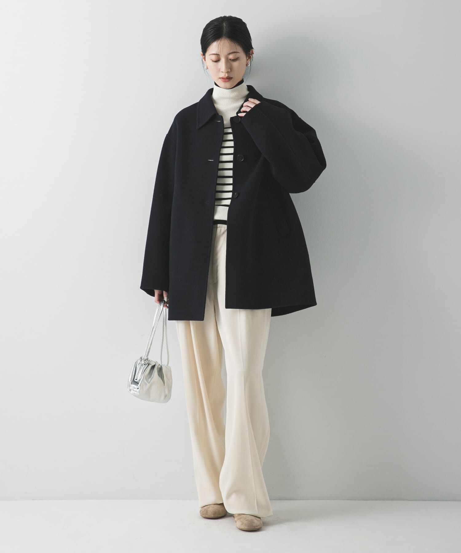 URBAN RESEARCH「スーパー140ステンカラーリバーミドルコート」|ステンカラーコート|