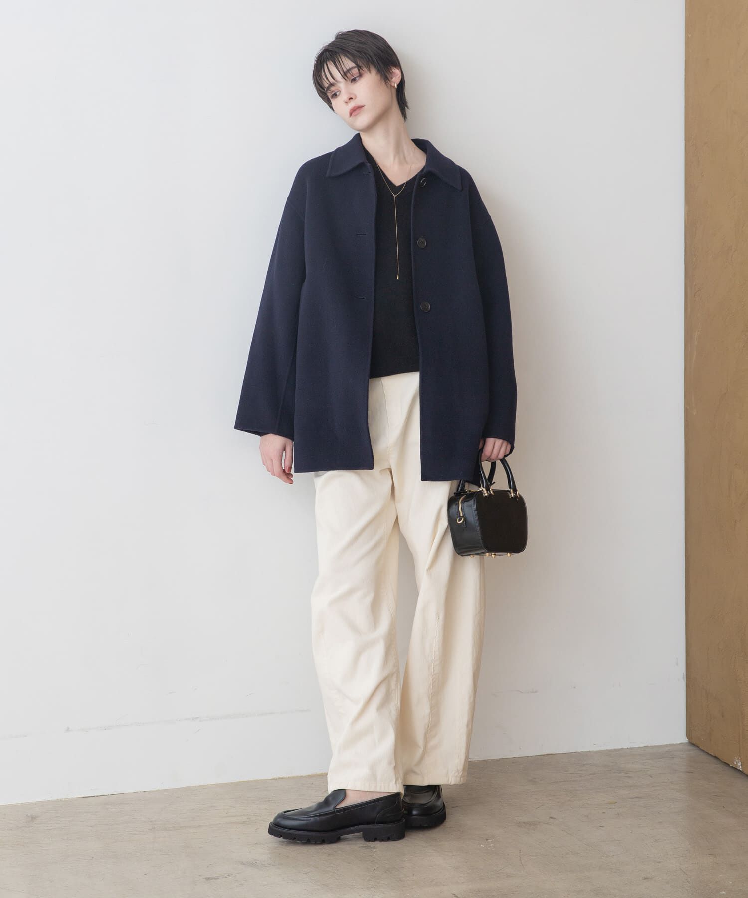 URBAN RESEARCH「スーパー140ステンカラーリバーミドルコート」|ステンカラーコート|