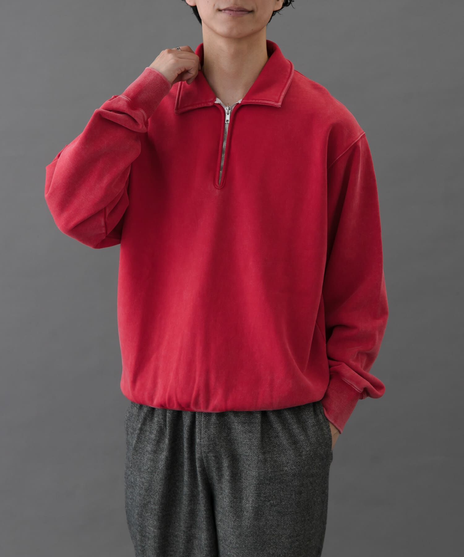 URBAN RESEARCH DOORS「FORK&SPOON　サンブリーチハーフジップスウェット」|スウェット・ジャージ|