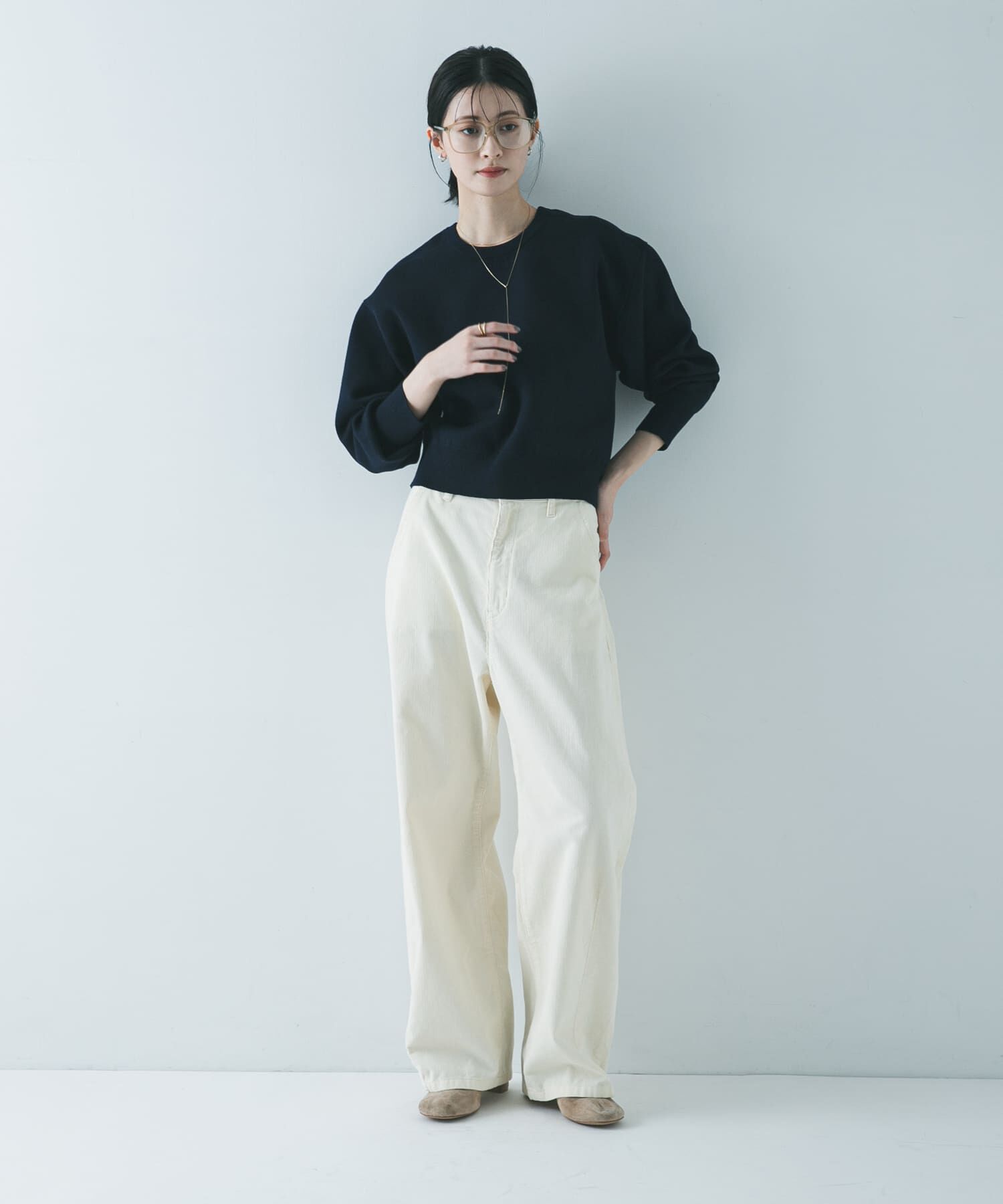 URBAN RESEARCH「ダブルフェイスクルーネックニット」|ニット・セーター|