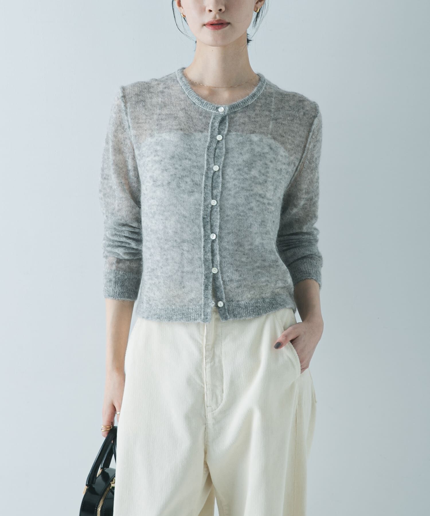 URBAN RESEARCH「シアーモヘヤカーディガン」|カーディガン|
