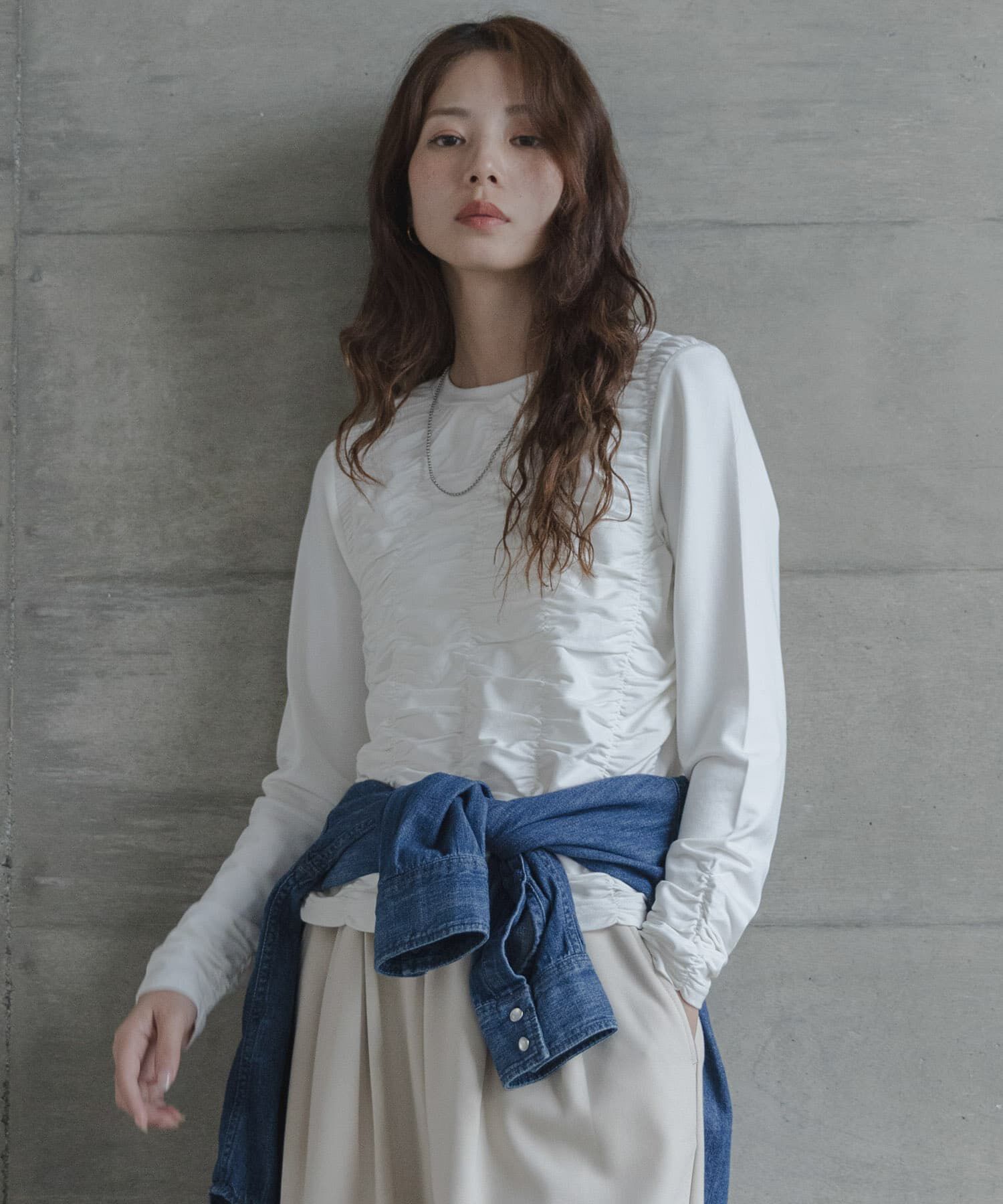 Sonny Label 「シャーリングデザインプルオーバー」|Tシャツ・カットソー|