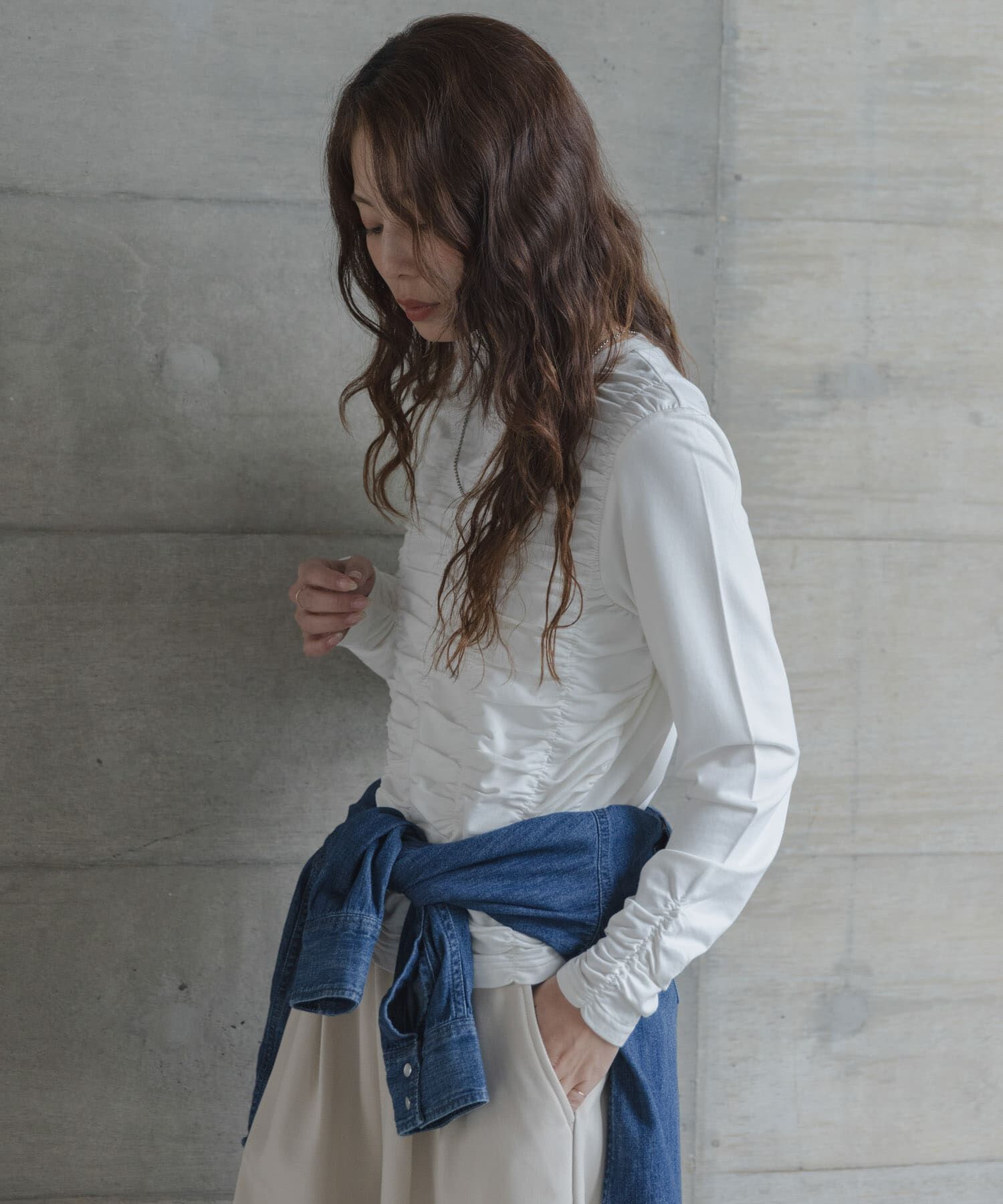 Sonny Label 「シャーリングデザインプルオーバー」|Tシャツ・カットソー|