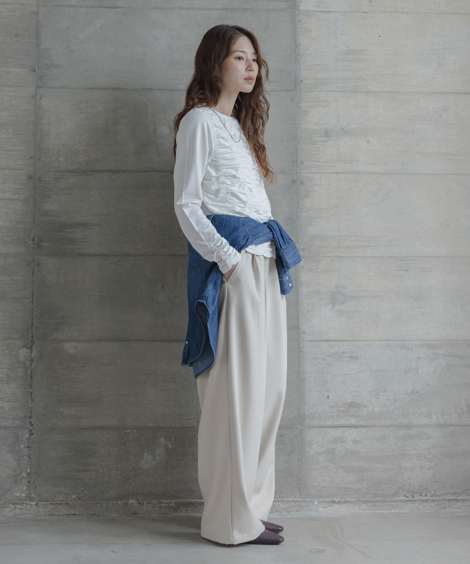 Sonny Label 「シャーリングデザインプルオーバー」|Tシャツ・カットソー|