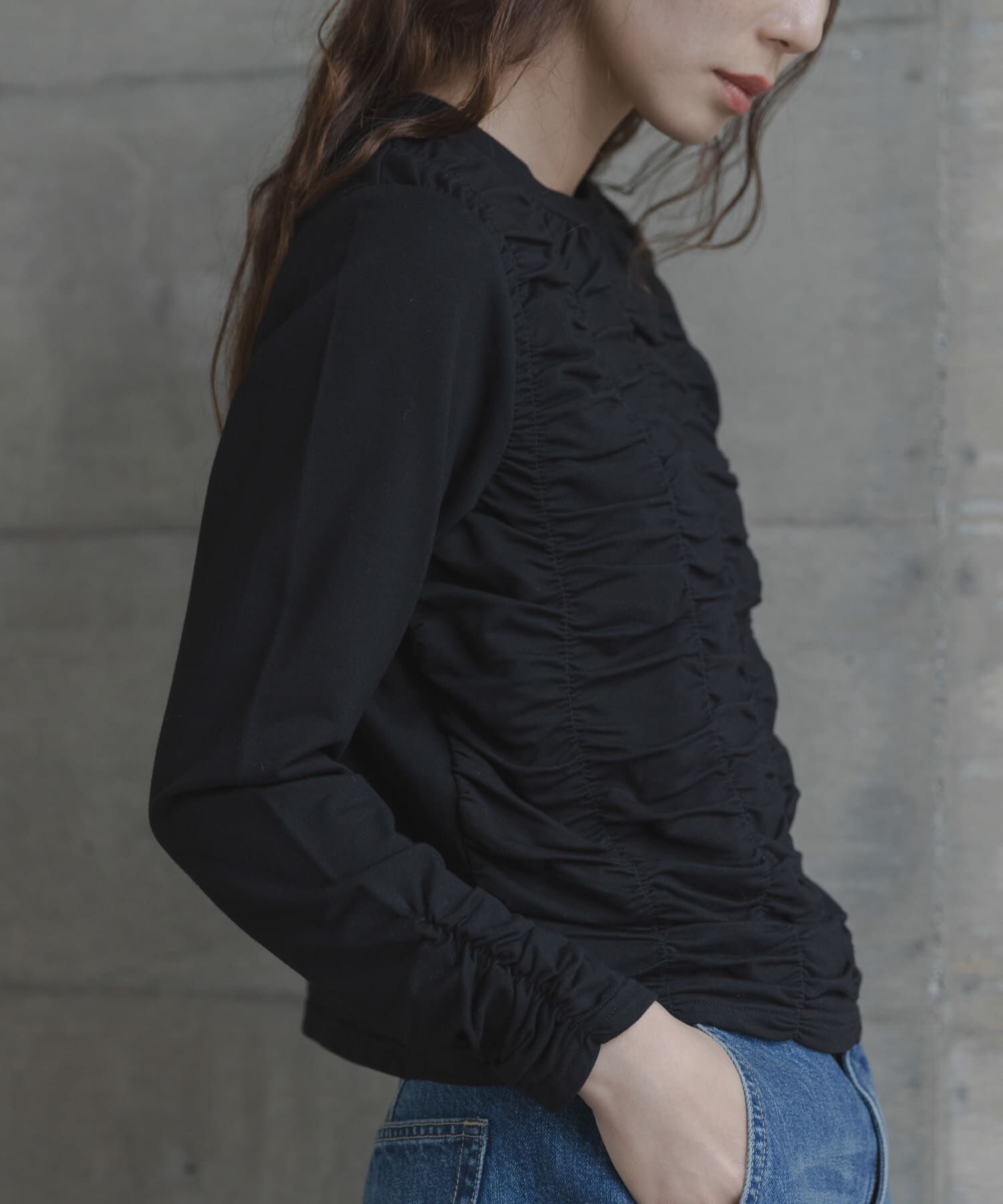 Sonny Label 「シャーリングデザインプルオーバー」|Tシャツ・カットソー|