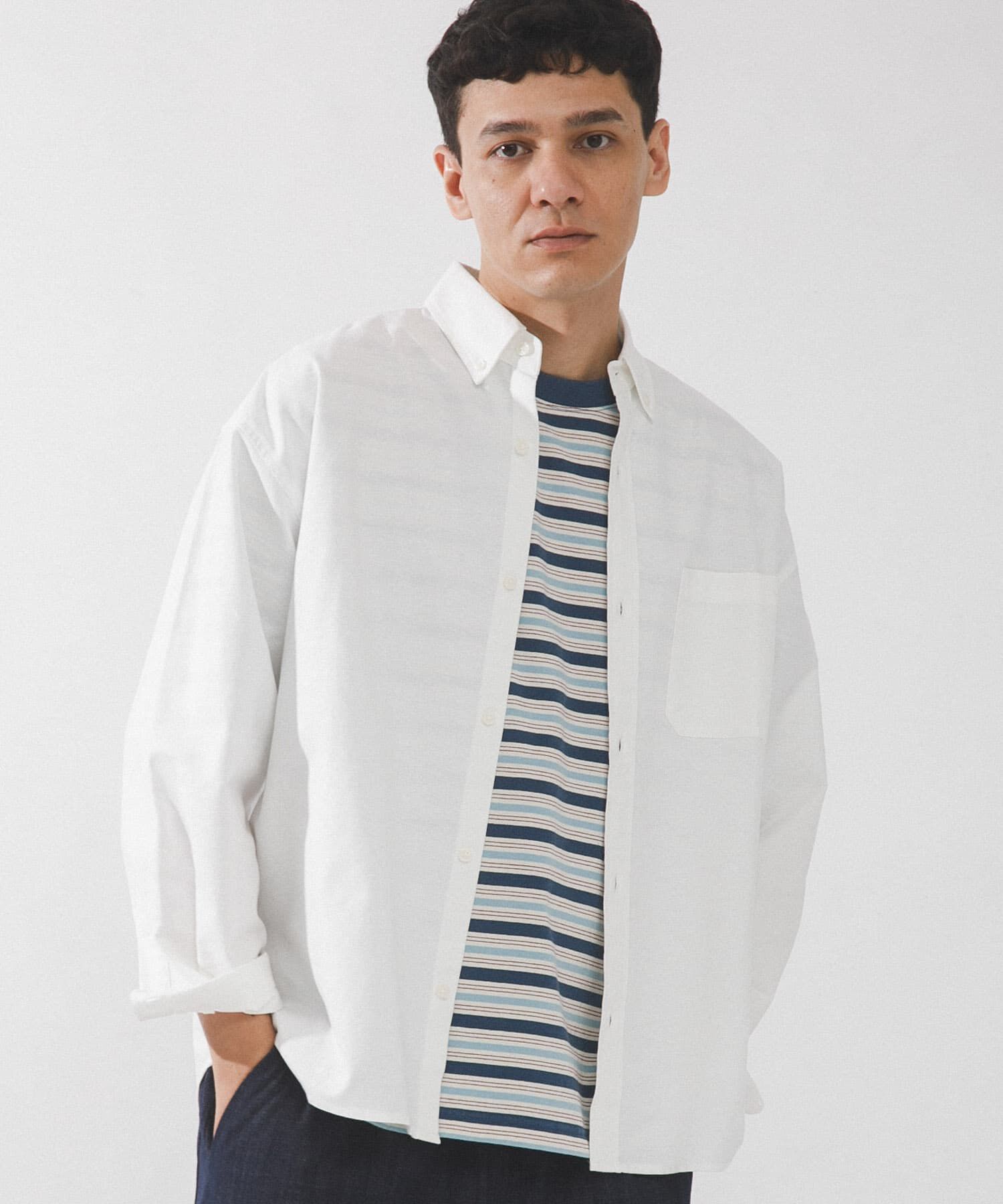 Sonny Label 「抗菌オックスボタンダウンオーバーシャツ」|シャツ・ブラウス|オフホワイト