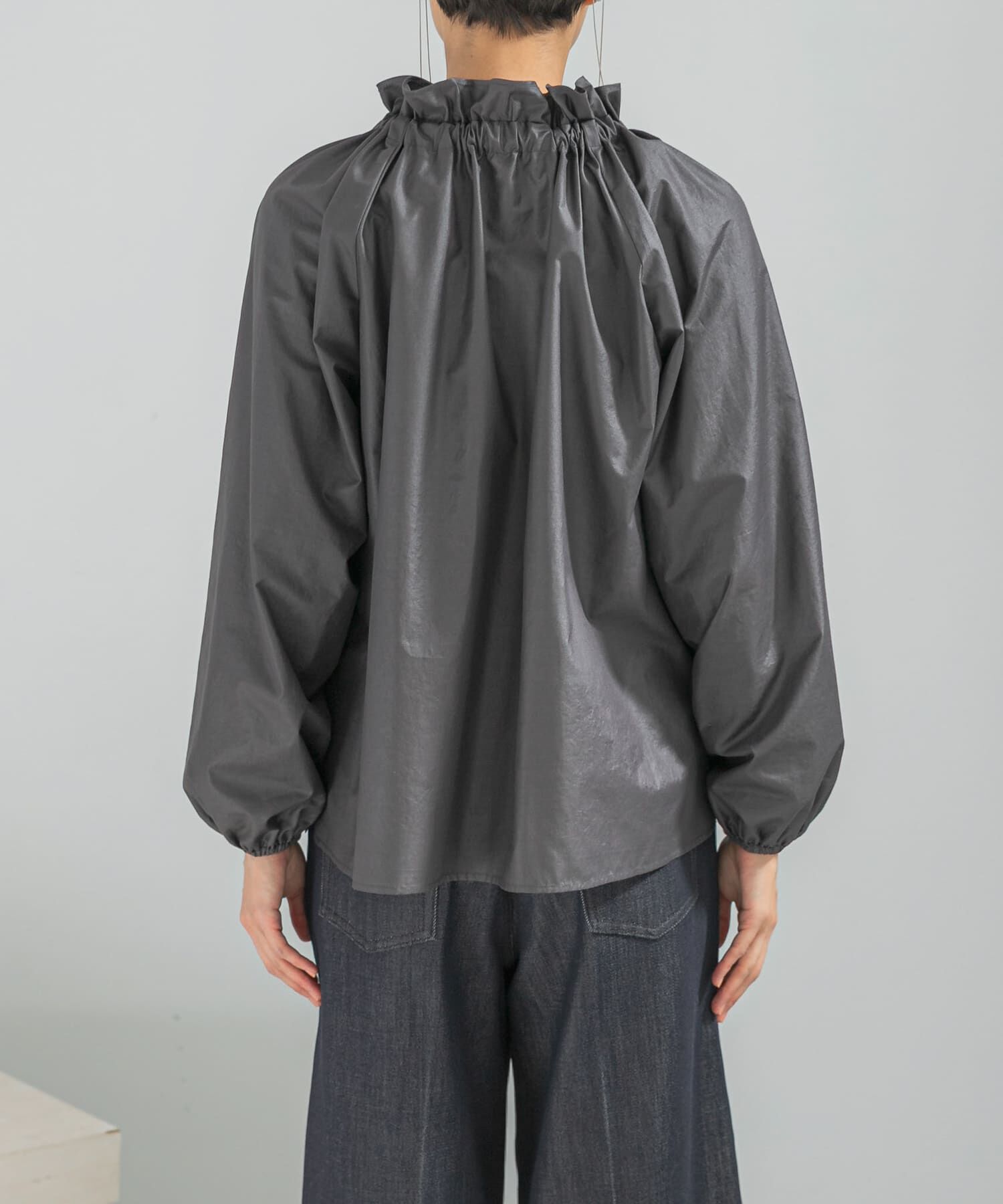 URBAN RESEARCH ROSSO「フリルネックシャツブラウス」|シャツ・ブラウス|