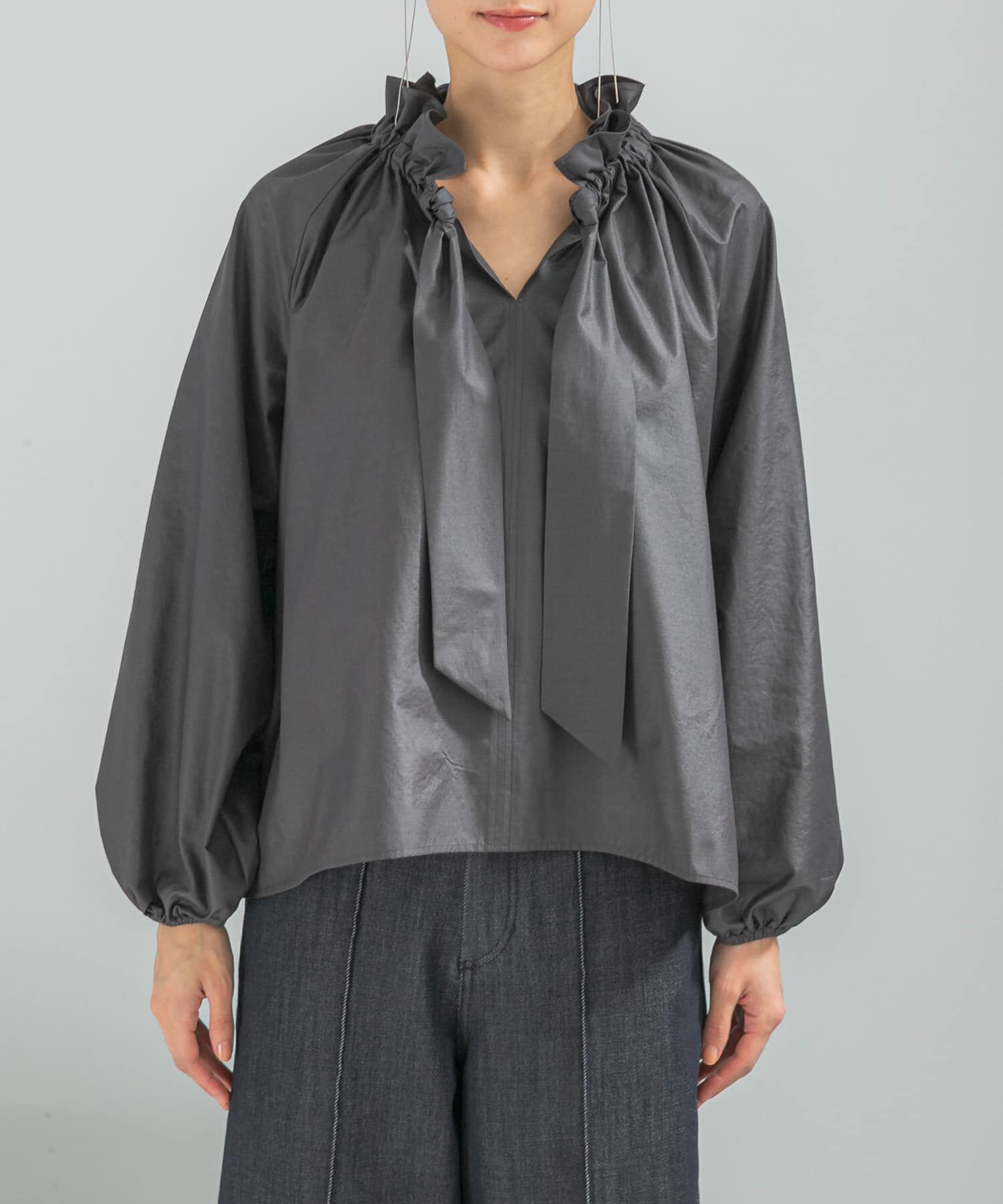 URBAN RESEARCH ROSSO「フリルネックシャツブラウス」|シャツ・ブラウス|