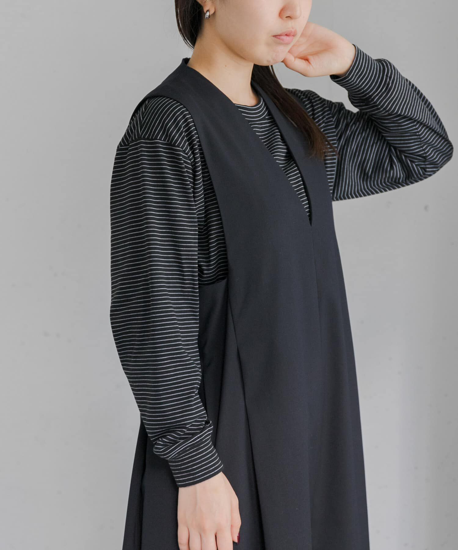 URBAN RESEARCH DOORS「FORK&SPOON　CAVEボーダーロングスリーブTシャツ」|Tシャツ・カットソー|