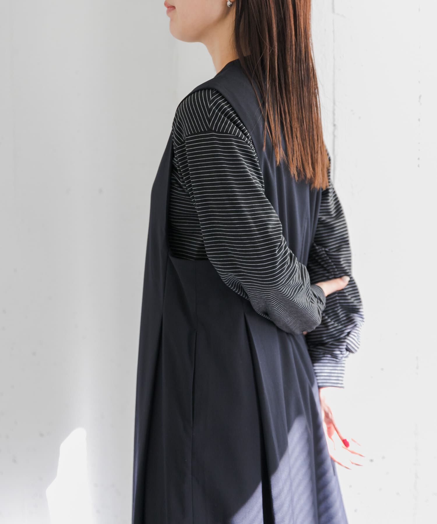 URBAN RESEARCH DOORS「FORK&SPOON　CAVEボーダーロングスリーブTシャツ」|Tシャツ・カットソー|