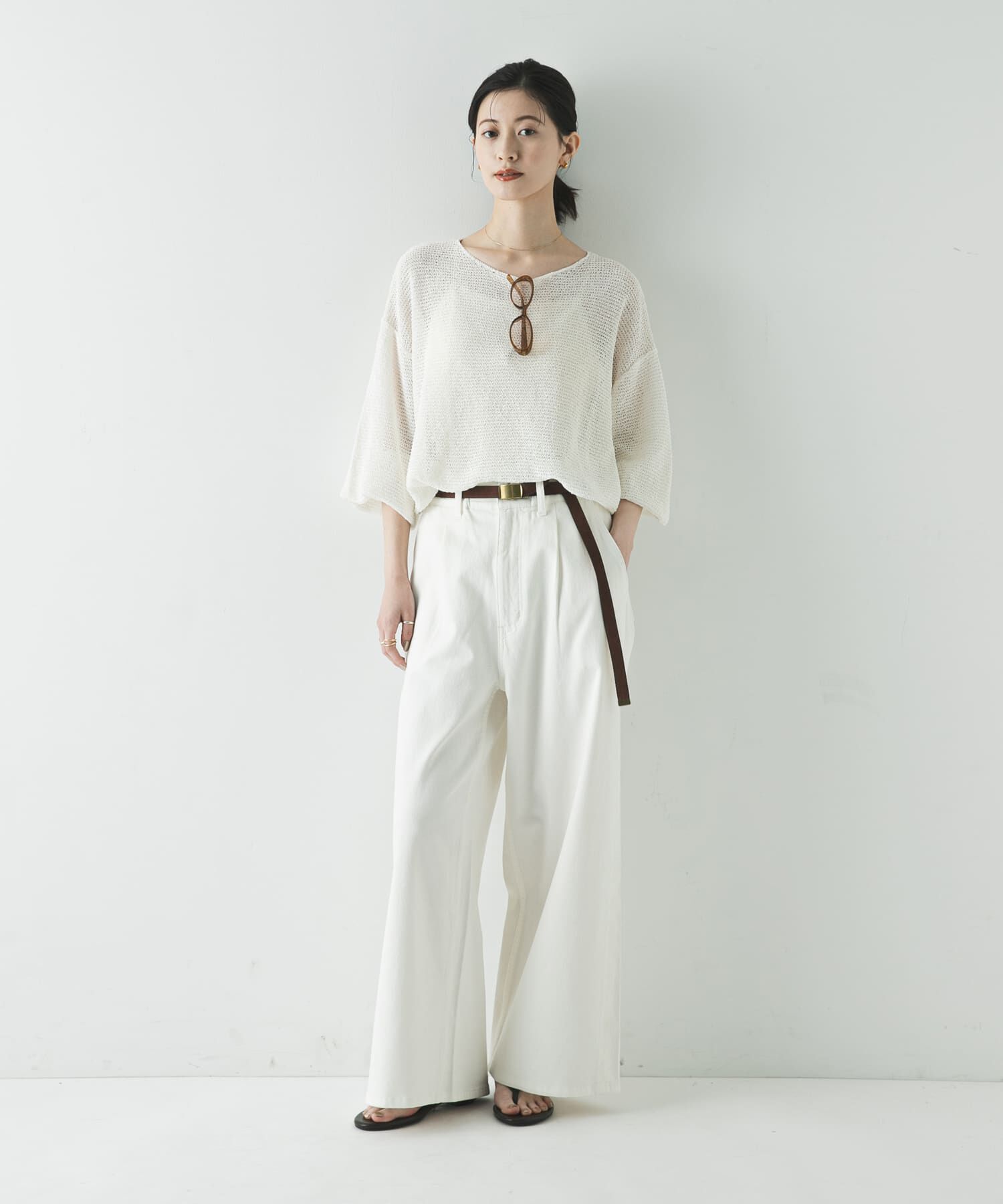 URBAN RESEARCH「『3サイズ展開』綿麻デニムイージーパンツ」|デニム|