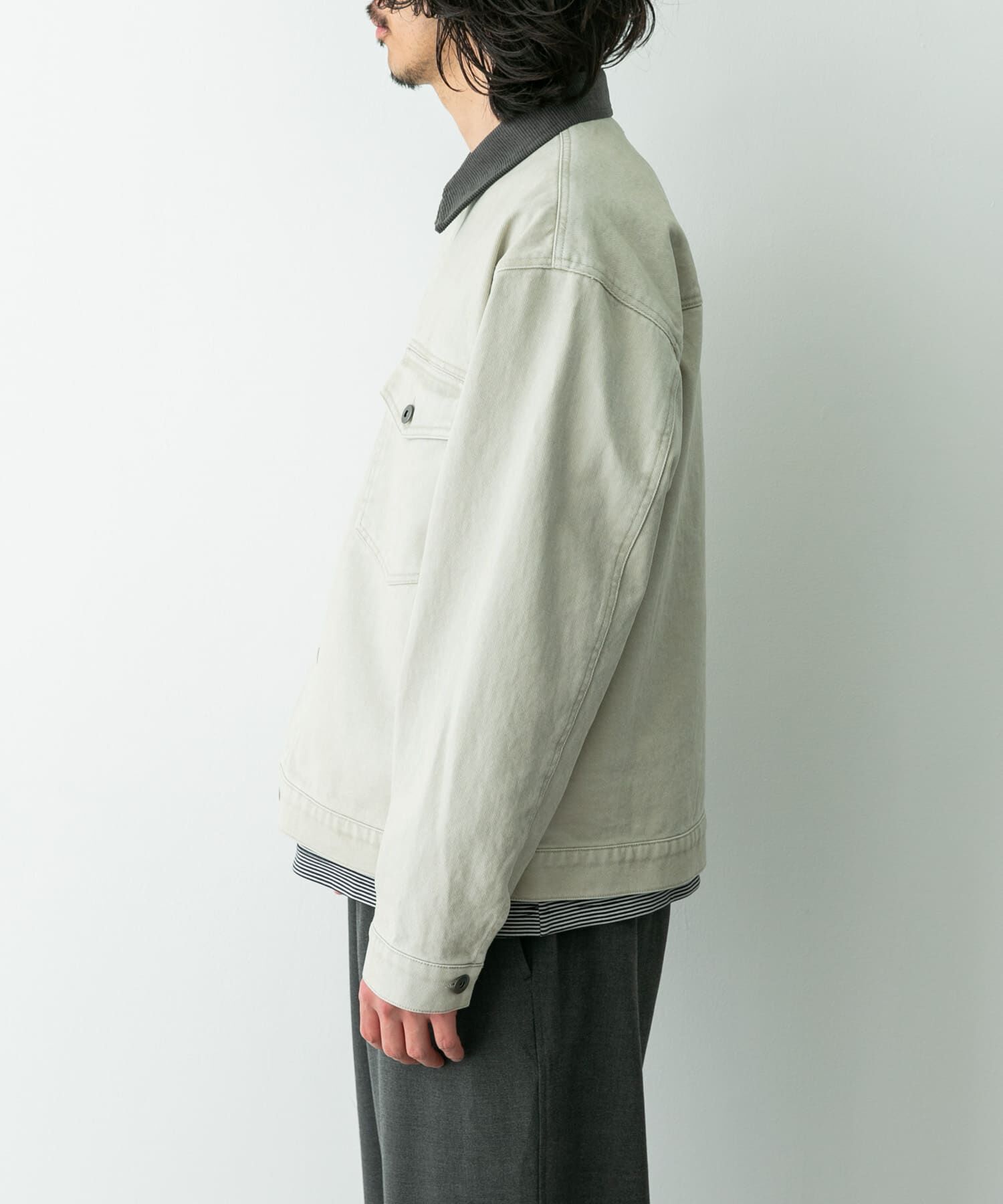 Sonny Label 「ウォッシュドツイル襟切替ジャケット」|ブルゾン・スタジャン|